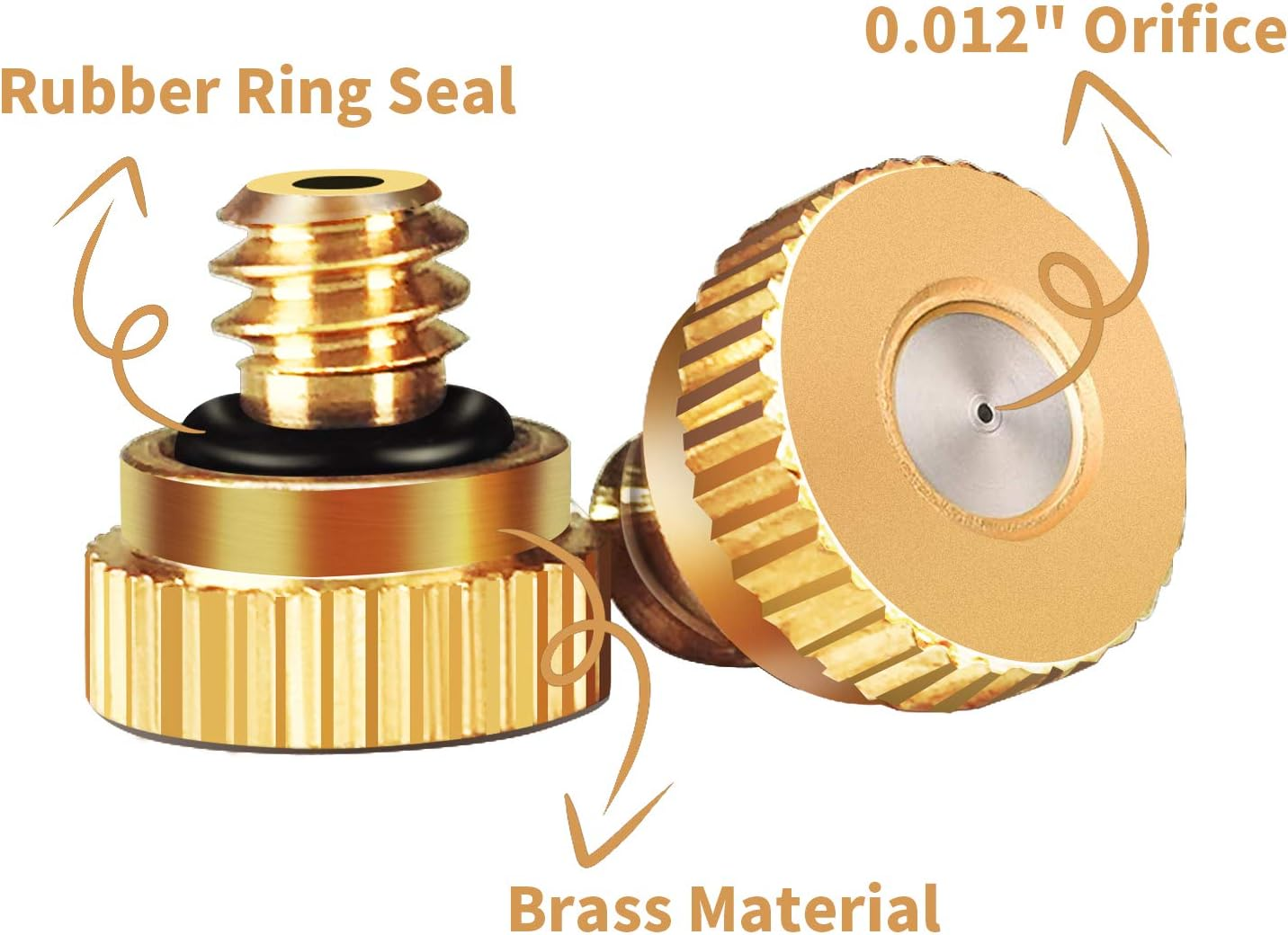 Misting Nozzles for Outdoor Cooling System Outdoor Cooling Nozzle, UNC 10/24 Brass Misting Nozzles 0.012" Orifice (0.3Mm), 30 Pcs image number 6