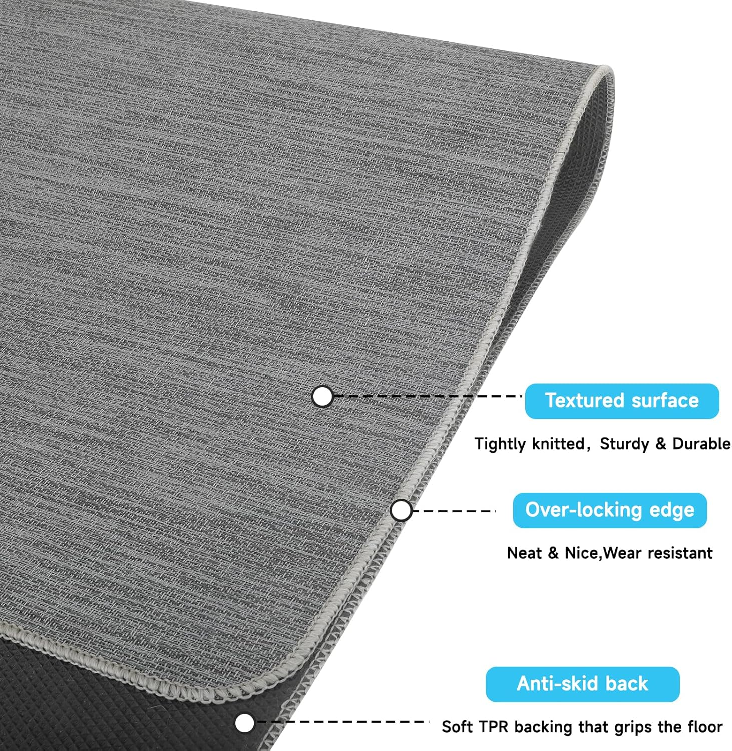 Office Chair Mat for Hardwood,Carpet Protector Chair Mats,Heavy Duty Desk Chair Mat for Rolling Chair,Anti-Slip Floor Protector Chair Mat for Home Office (100 * 120 Cm) image number 4
