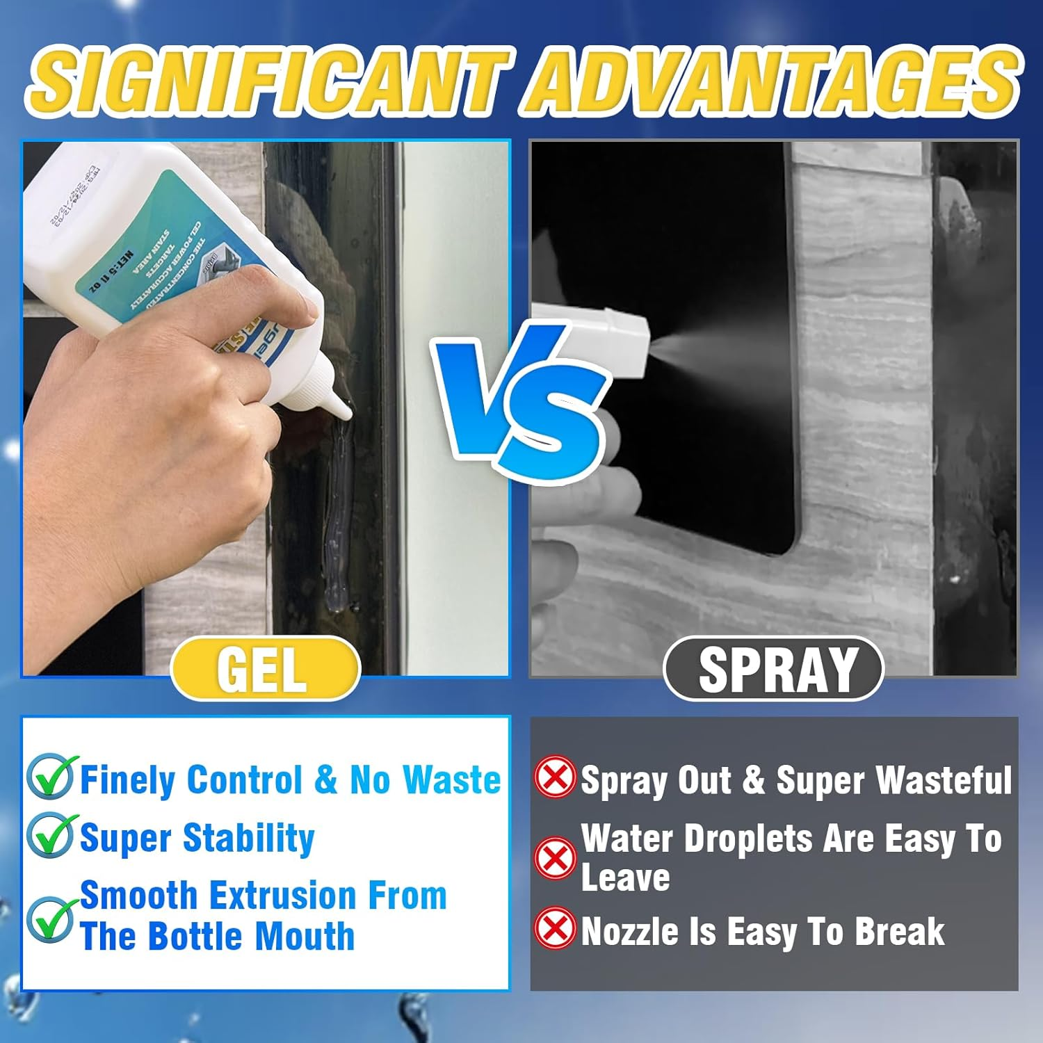 Prowithlin Mould Remover Gel, Powerful Household Washing Machine Cleaner, Black Stain Remove for Refrigerator Strips, Showers, Sink, Tile, Wall, Long-Lasting Bathroom & Grout Cleaning, 1 Pack image number 6