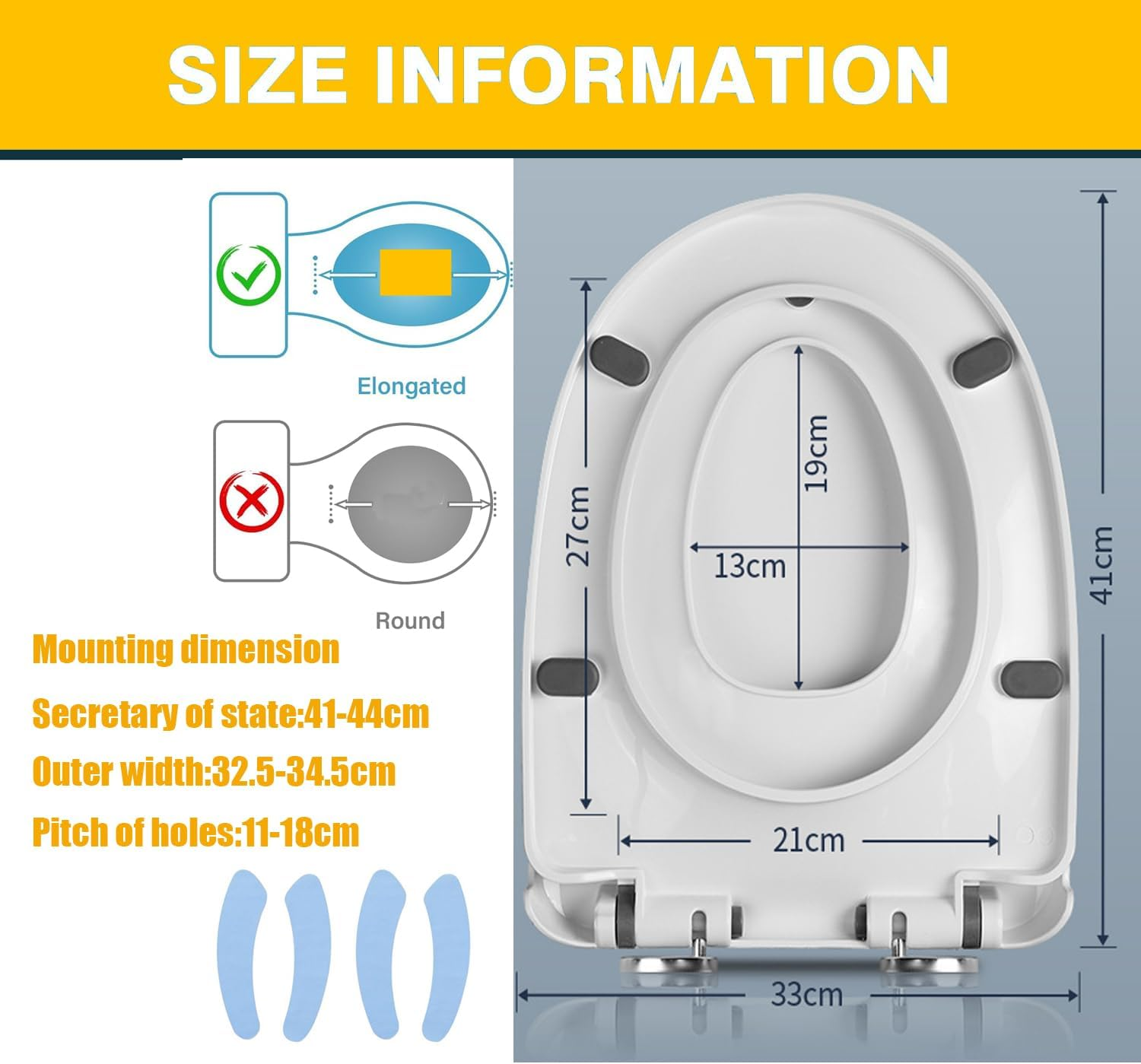 U-Shaped Toilet Seat with Built-In Potty Training Seat，2-In-1 Family Toilet Seat Fits for Both Adults and Children，Slow-Close Toilet Seat Potty Training Toilet image number 4