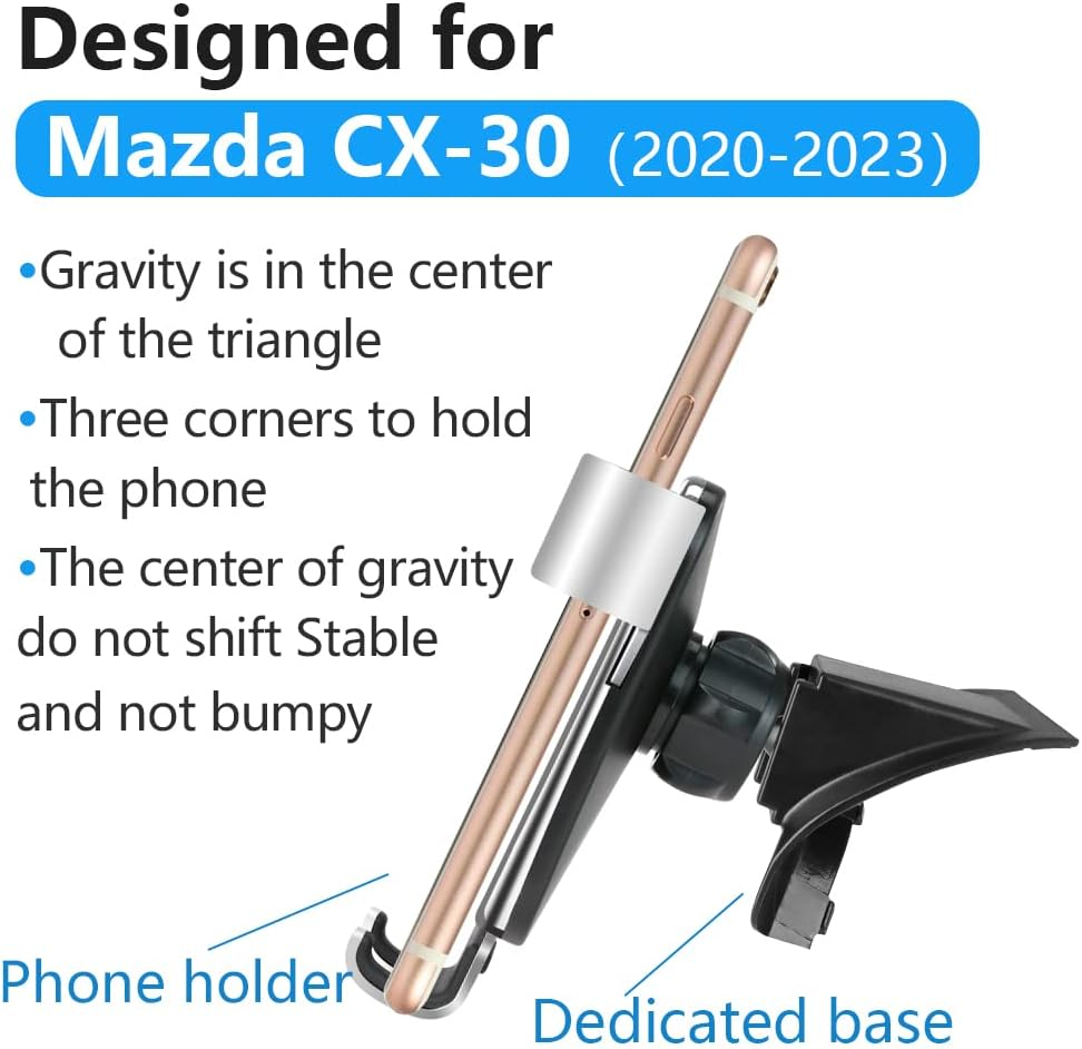 Car Phone Holder for Mazda CX-30 CX30 2020 2021 2022 2023 2024 2025 2026 Auto Interior Accessories Best Cell Phones Mount Cellphone Mobile Cradle Charging Navigation Screen Stand Accessory image number 3