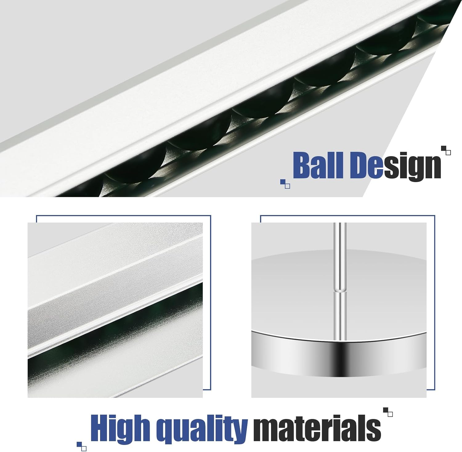 Henoyso Aluminum Slide Check Rack with 2 Pcs Receipt Holder Spike Desk Restaurant Ticket Sliver Rail Bill Orders Display for Kitchen Office Cafes Bar Note Organizer (24 Inch) (Ii-Henoyso-590) image number 4