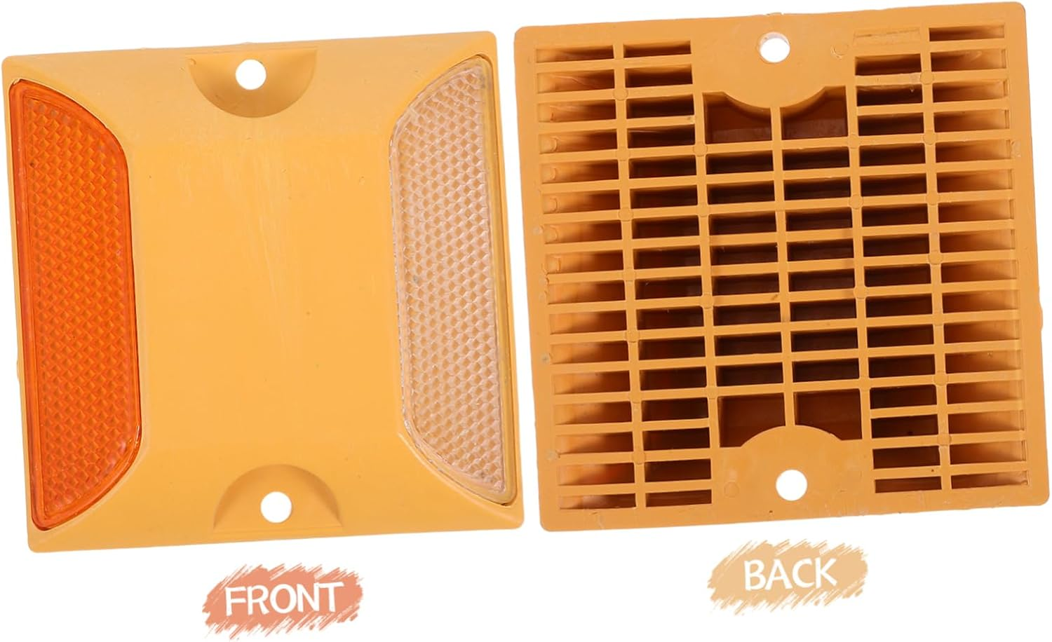 4Pcs Reflective Road Studs Ground Markers for Driveways Parking Lots and Enhanced Night Safety with High Reflectivity Easy Installation and Eye Catching Colors image number 5