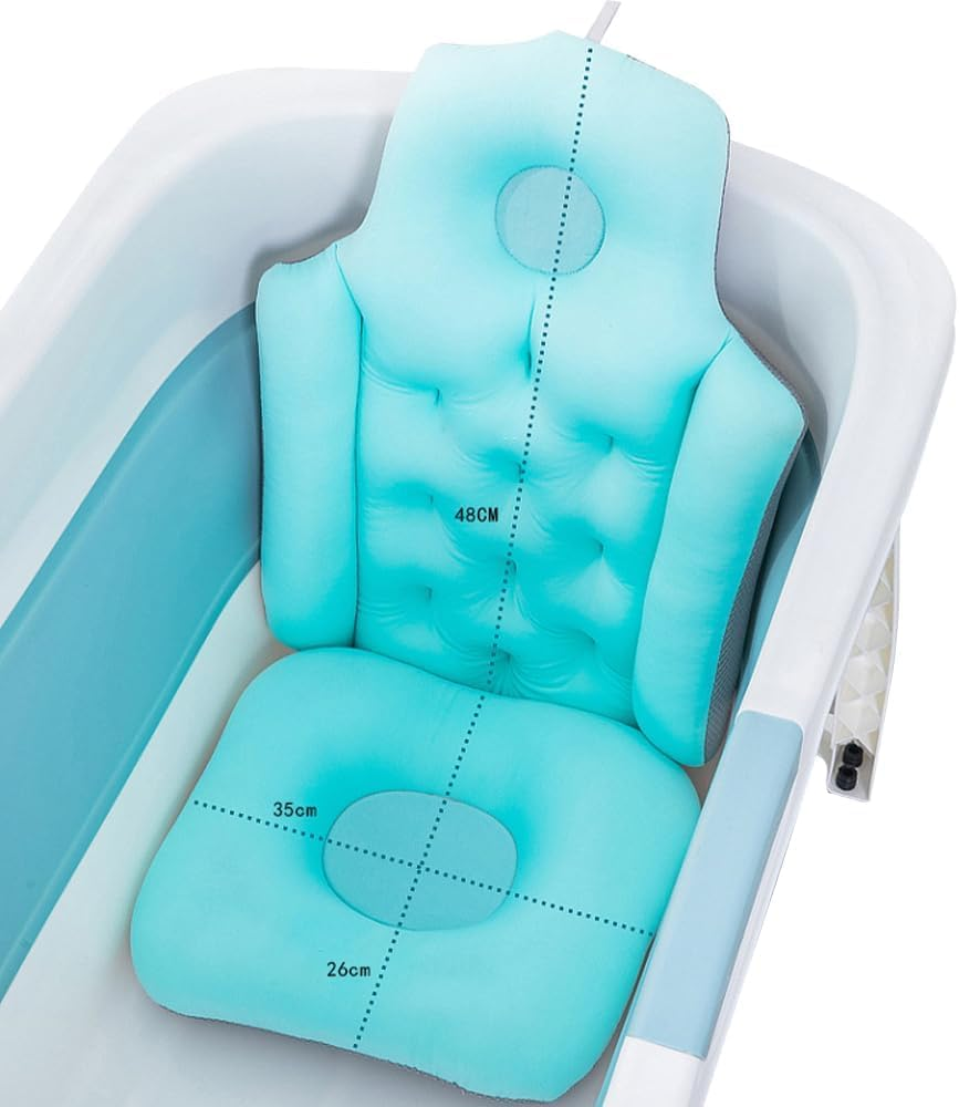 Full Body Bath Cushion Bath Pillow, Non-Slip Portable Bath Cushion, Bathtub Cushion Bathtub Seat Backrest for Head Neck Shoulder Back Support, Spa Pillow Mat for Bathtub, 74 * 35CM image number 6