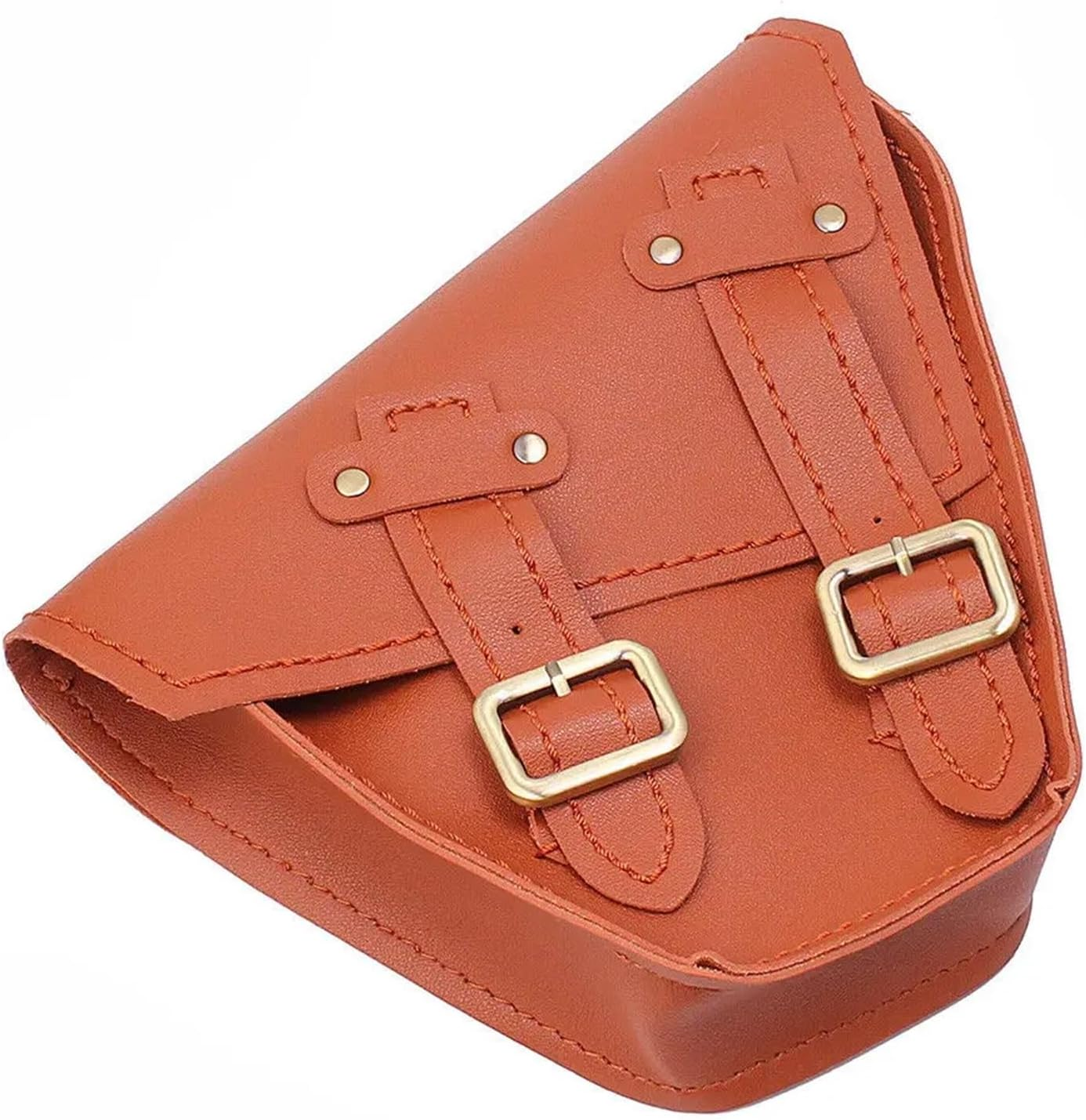 Motor Handlebar Bag Motorbike Saddlebags PU Leather Black/Brown Side Saddle Bags Luggage Storage Bag for Honda Rebel 300 500 Motorcycle Saddle Bag(L) image number 3