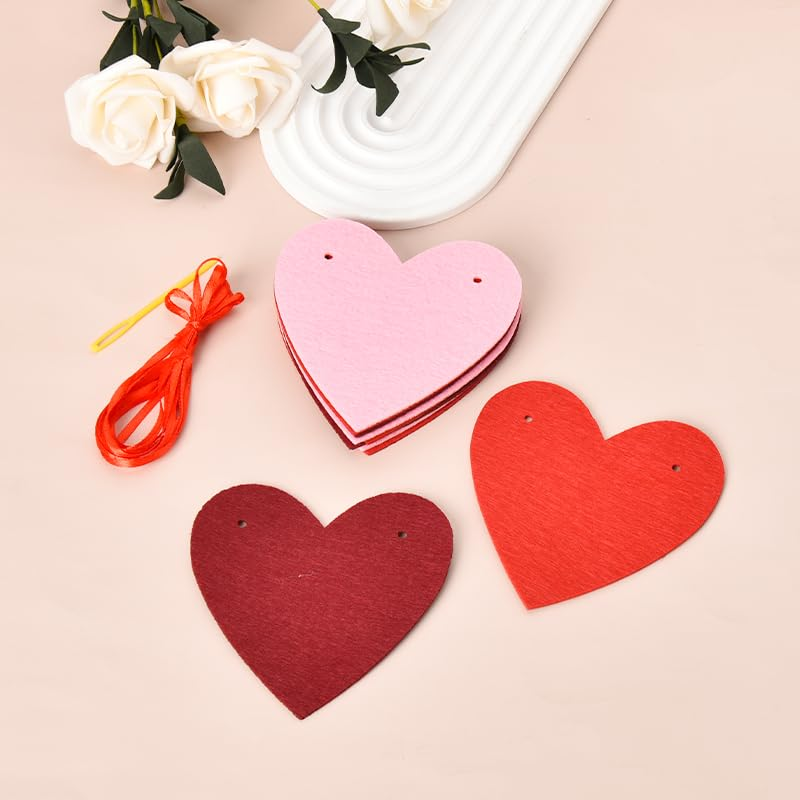 Valentines Day Decorations for the Home Bedroom Classroom Office Party Wedding Anniversary Valentines Day Banner Decorations Engagement Banners and Signs Hanging Heart Wedding Decor Banners image number 3