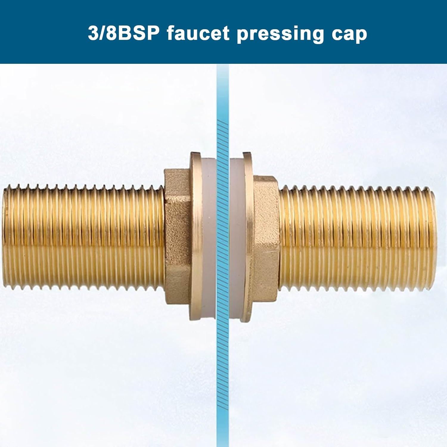 4Pcs 3/8 BSP Brass Female Nut Hexagonal Flange Nut Faucet Pipe Accessories for Tap Connection Pipe Connection Yellow 26X15.5X5Mm image number 3