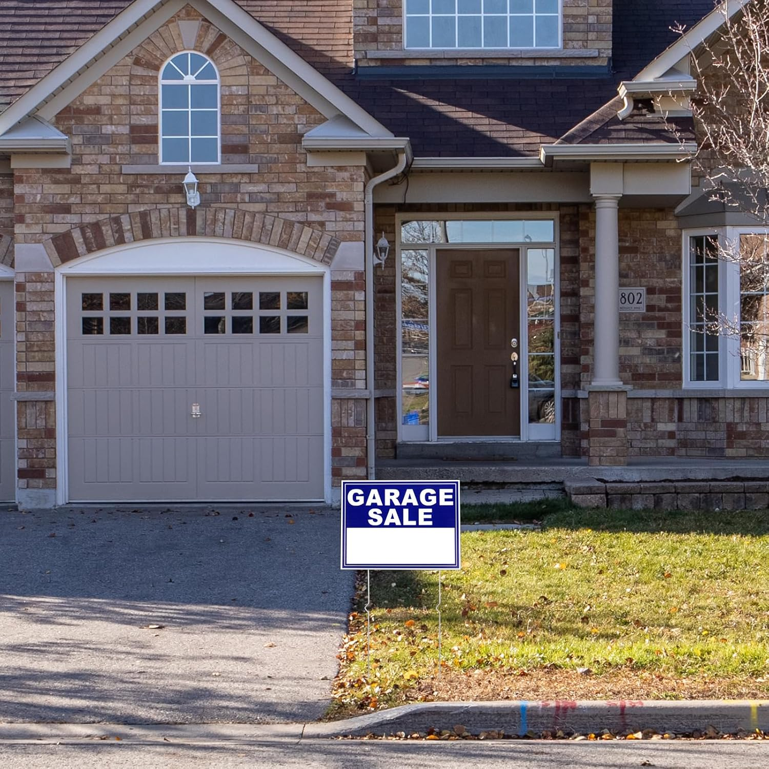 6Pcs Garage Sale Sign, Garage Sale Arrow Signs Supplies with Stakes, 16X12 Inch Double Sided Yard Sale Signs Waterproof Garage Sale Sign for Sales Event (Blue) image number 3