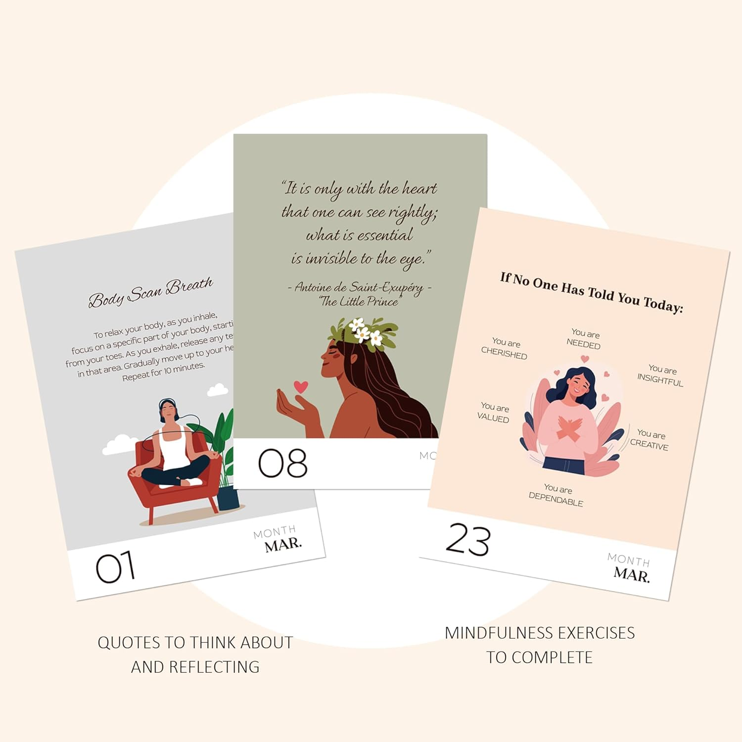 Undated Motivational 2026 Calendar for Women - Daily Inspirational Flip Desk Calendar with 366 Inspirational Quotes - Office Desk Decor for Women, Motivational Gifts image number 1