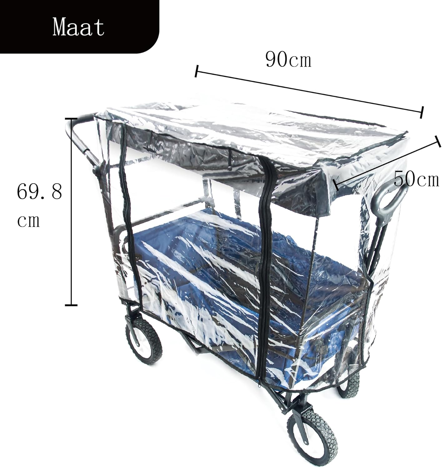 Rain Cover for Garden Carts,Universal Clear Plastic Waterproof Cover for Wagon - EVA Rain Cover Fits Most Wagon Models - Protects Children and Cargo from Rain and Snow