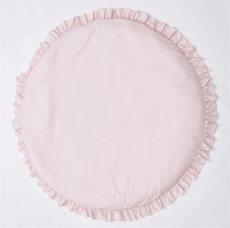 Baby Play Mat Cotton Game Blanket Crawling Pad round Infant Toys for Children Kids Rug Gym Activity Newborn Photography Props (Baby Pink) image number 5