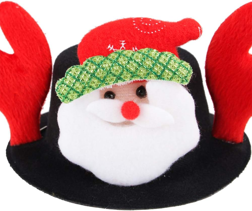 Dog Cat Christmas Outfit Pet Christmas Santa Scarf Antlers Tree Snowman Hat Adjustable Collar Pet Birthday Party Bandana Supplies Cute Christmas Costume for Dog Cat Puppy Gift Santa image number 4