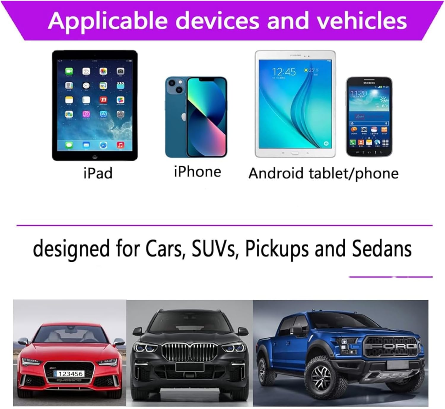 Wifi Reversing Camera Dash Cam, Wide-Angle Starlight Night Vision, Car Rear View Camera Mini Body, Water-Proof Tachograph for Iphone and Android image number 2