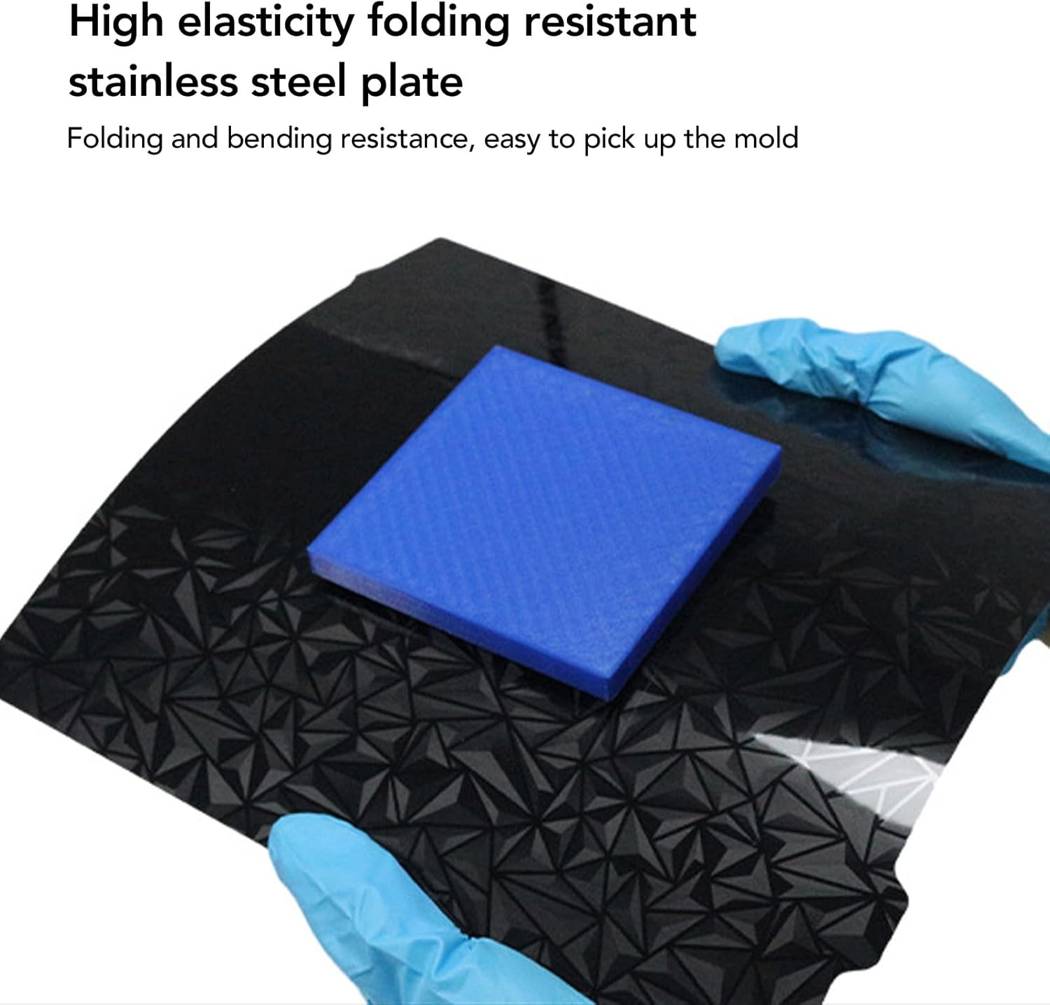 3D Printer PET PEI Build Plate, 377X370Mm 3D Print Flexible Bed 3D Printer PET Sheet Accessories for Ender 5 Plus, Support PLA PETG TPU TPE HPS PA CF Wood (Steel Plate) image number 1