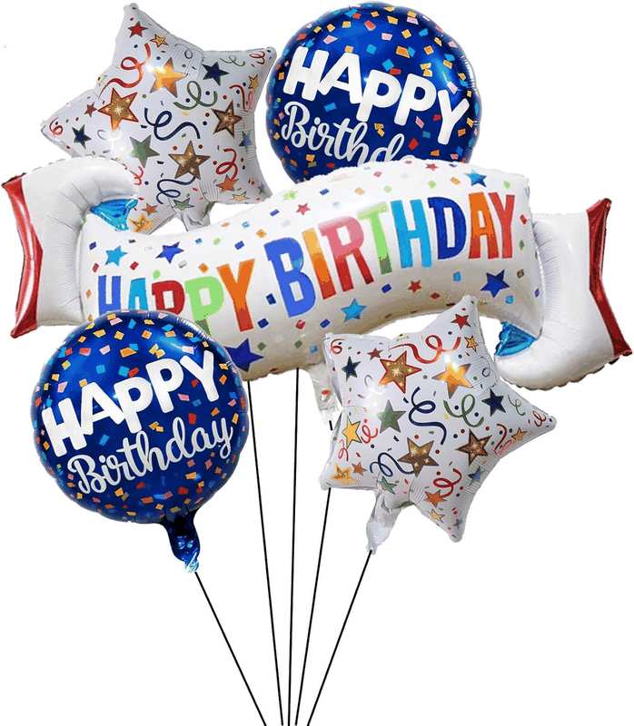 Birthday Decoration Set Colorful Happy Birthday Banner Balloon for Girls Boys Kids & Adults Birthday Decorations and Party Supplies (Birthday E) image number 2