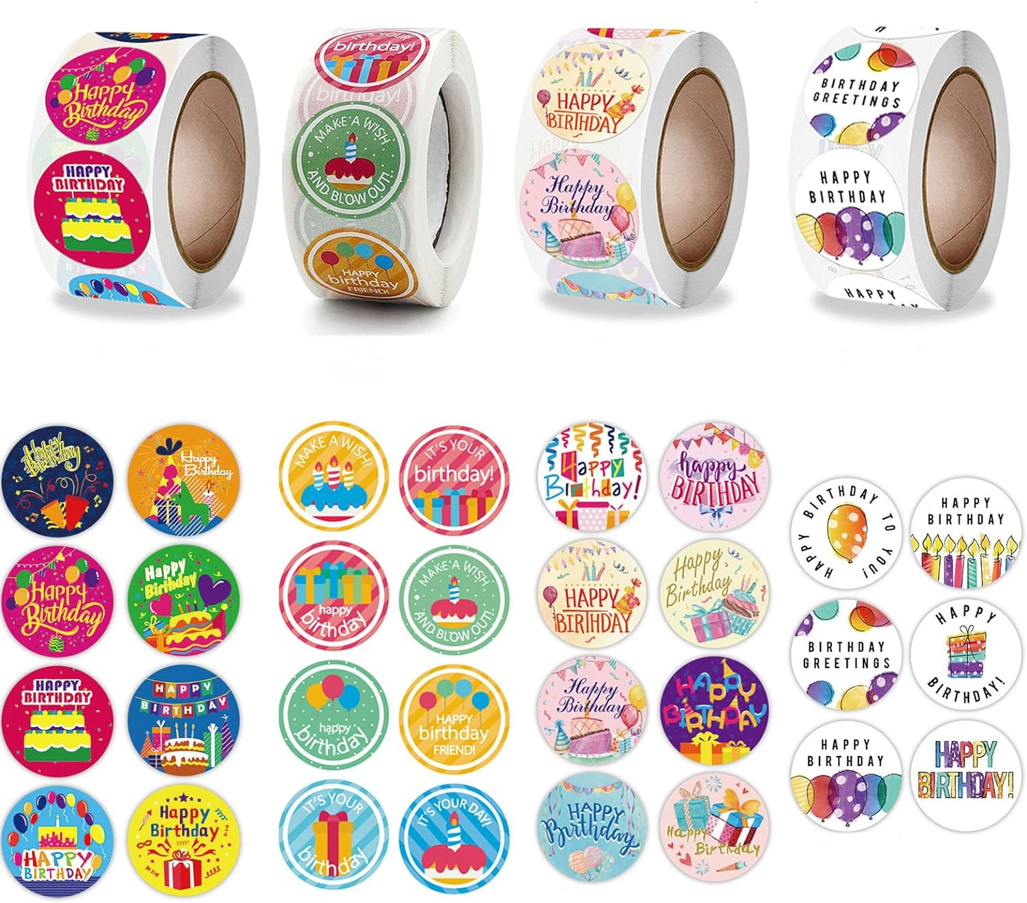 2000PCS Kid Stickers，Birthday Party Decoration,Happy Birthday for Kids Reward Stickers image number 1