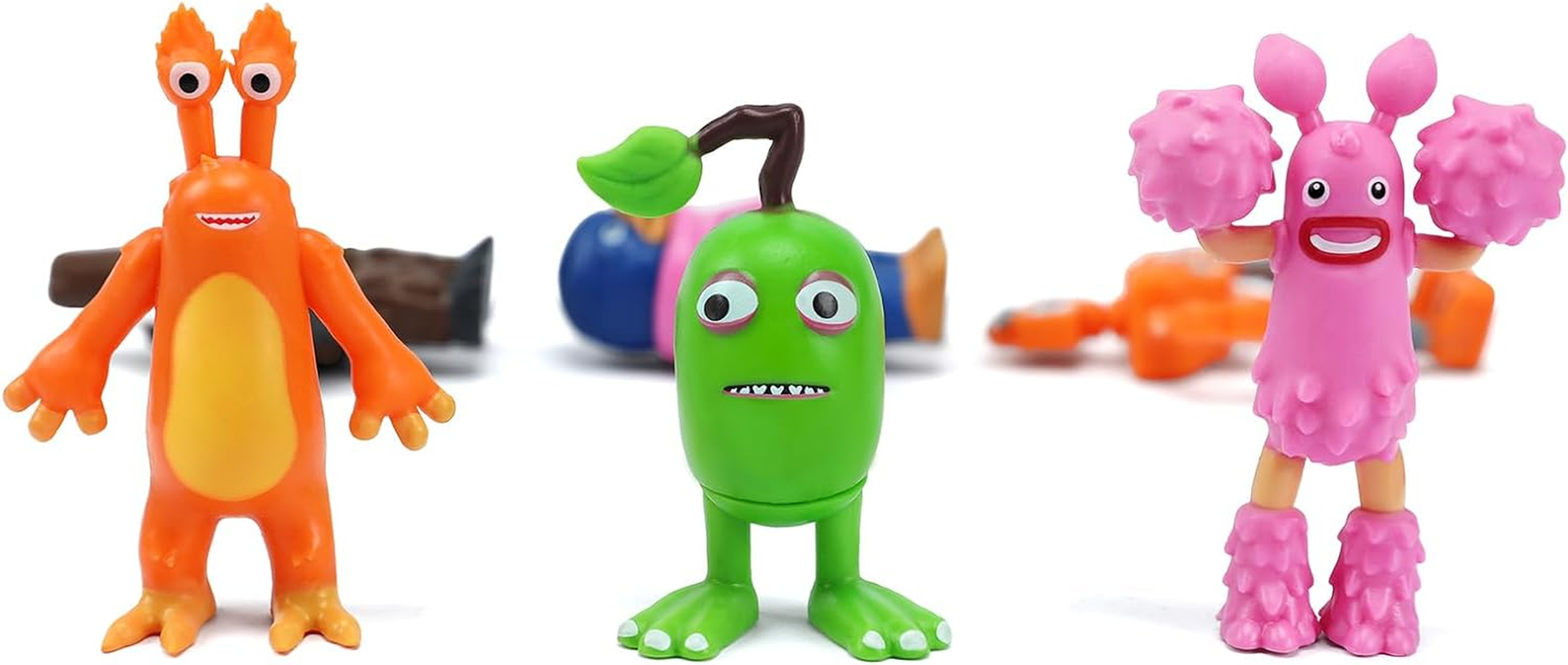 HOUVSSEN 13PCS PVC Anime Sinnging Cartoon Monster Car Room Desktop Decoration, Wubbox Noggin Toe Jammermini Action Figure Playset,Gifts for Children image number 5