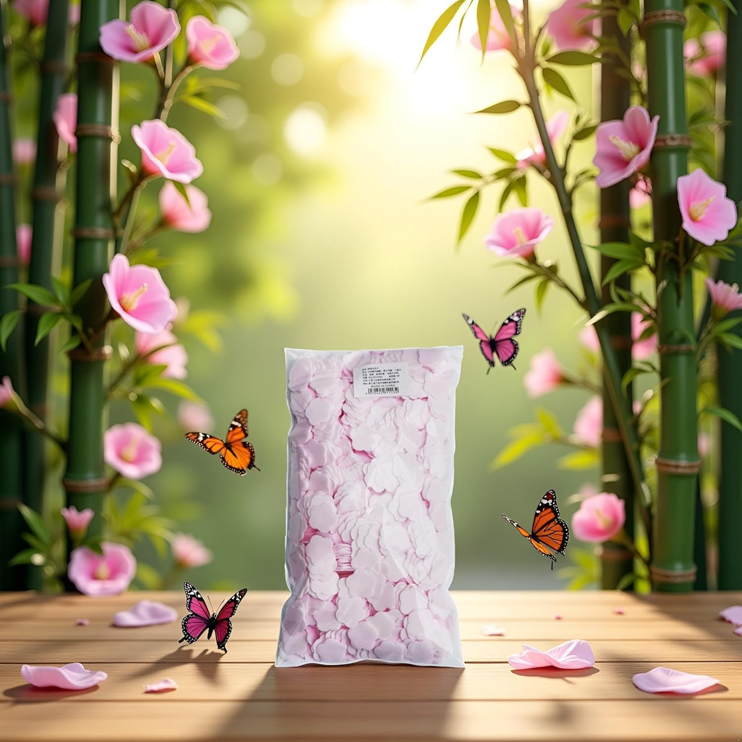 1000 Sheets/1 Pack Pink Disposable Paper Soap,Portable Hand Washing Petals Travel Hiking Washing Hand Bath for Women and Men Paper Soap Fragrance Hand Wash image number 5