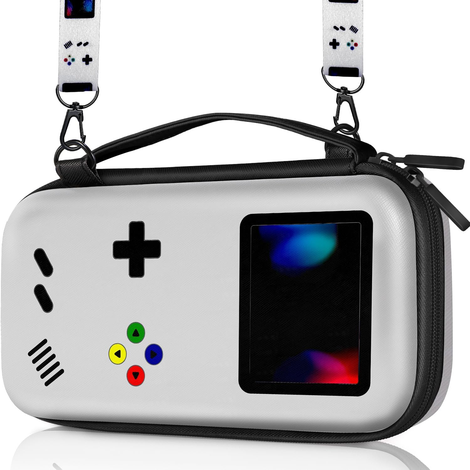 Carry Case for Nintendo Switch/Switch OLED Travel Carrying Cases Hard Shell Protective Cover Strap Retro Game Cute Boys Girls Accessories Storage Bag for Nintendo Switch 2017/Oled 2021 image number 5