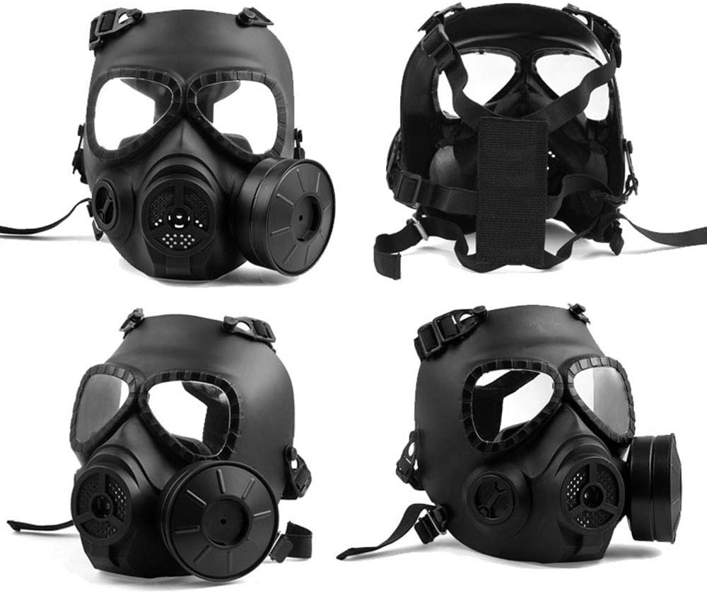 Outdoor Paintball Shooting Face Protection Gear Tactical Full Face anti Fog Paintball PC Mask with Air Filtration Fan image number 1