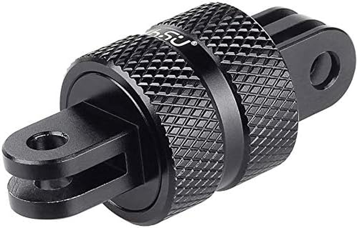 (360 Degree Rotation Camera Mount (Black)) - HSU Aluminium 360 Degree Rotation Camera Mount, Tripod Adapter Compatible with Gopro Hero, DJI, Sony, Xiaomi Yi and Other Action Cameras