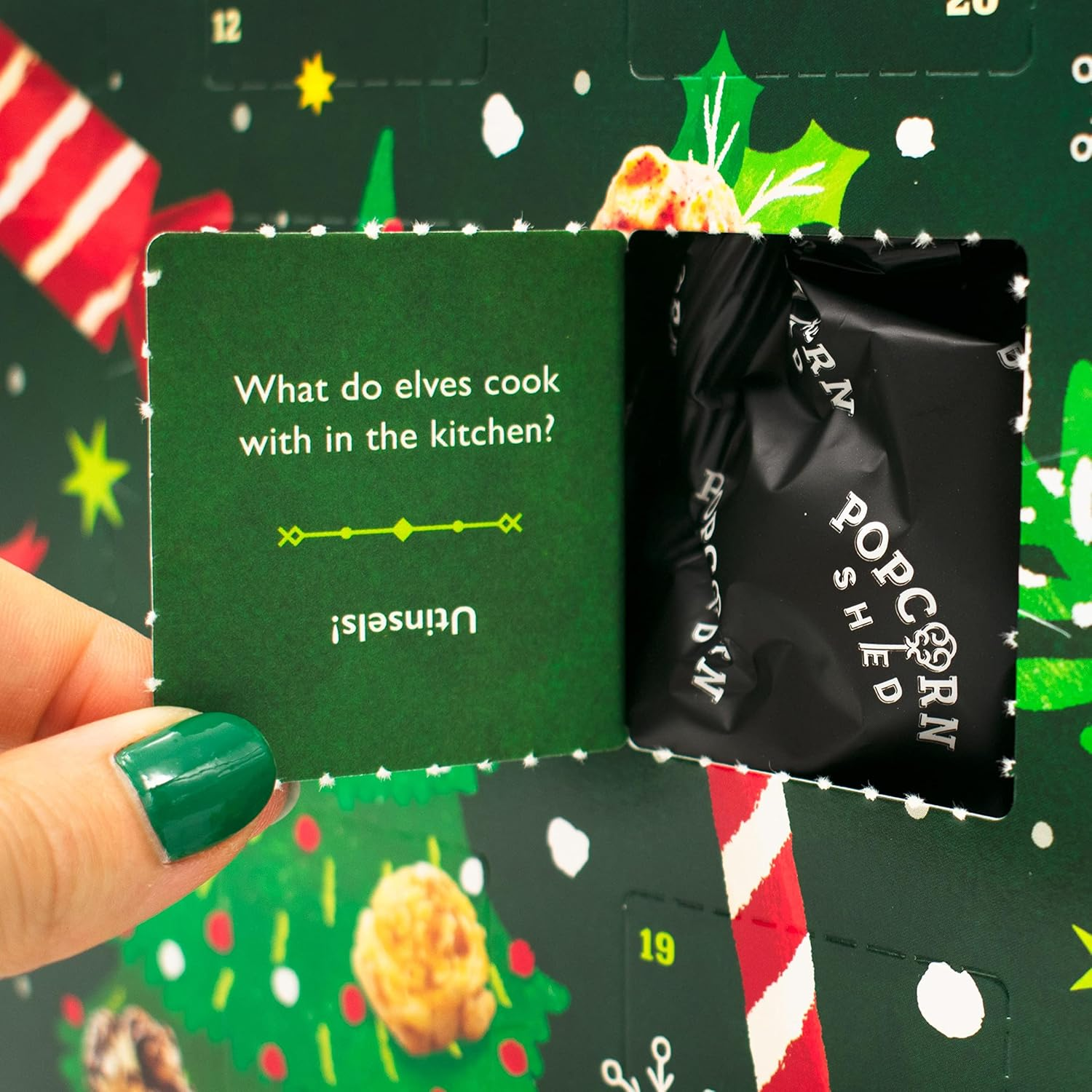 Popcorn Shed Gourmet Popcorn Advent Calendar 2024, 24 Days of Popcorn - 6 Luxury Flavours, Vegan and Gluten Free Foodie Gift, Non-Chocolate Advent Calendar