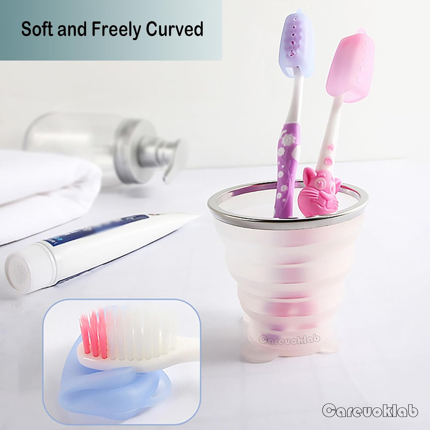 10 Pcs Silicone Toothbrush Head Cover, Electric Toothbrush Protector Cap, Portable Toothbrush Pod Protection Case for Home, Outdoor, Travel image number 1