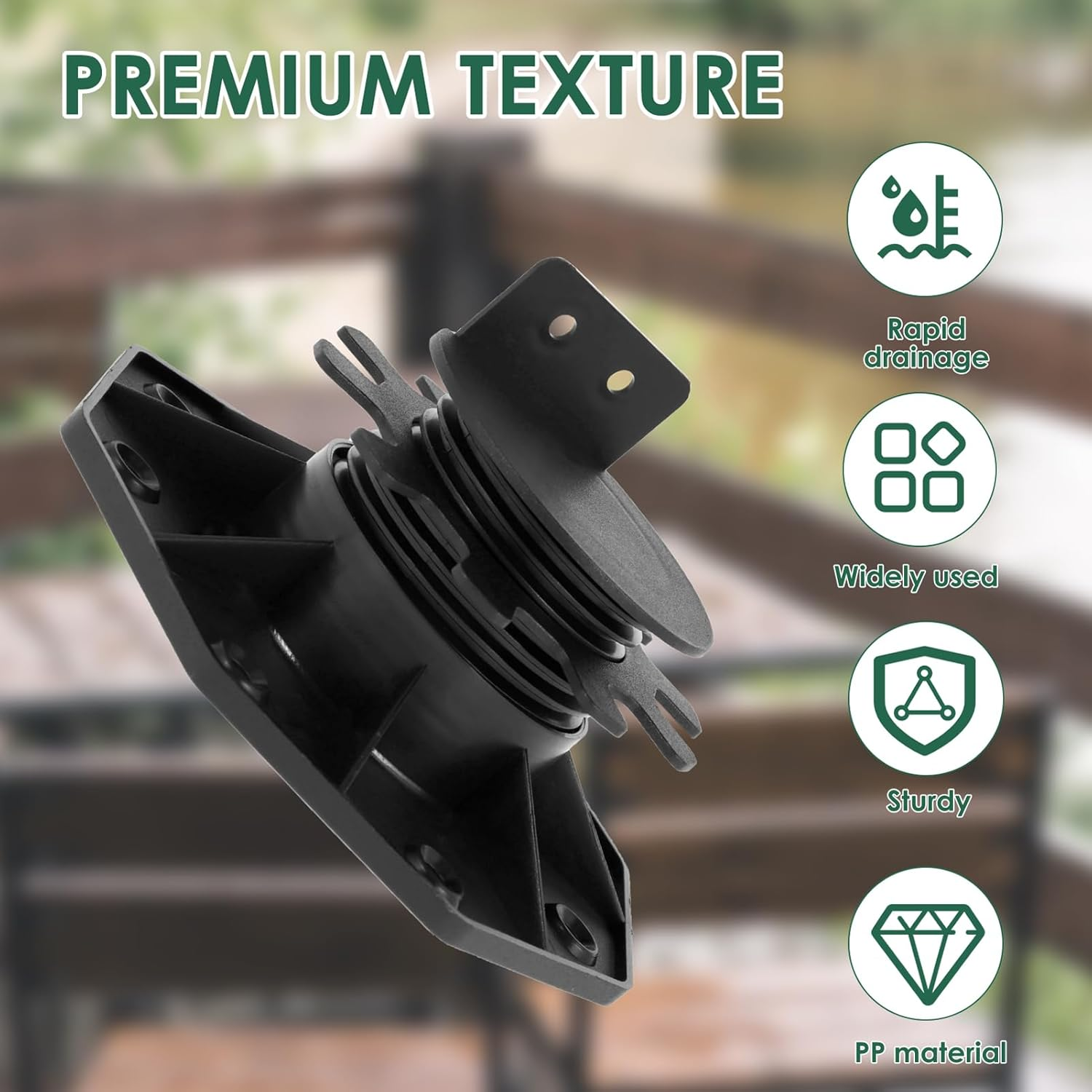 5Pcs Deck Support Pedestals Height Adjustable, Pedestal Paver Supports, Sturdy Deck Support Pedestals Low Profile Mini Deck Support for Wood Wpc Aluminum image number 1