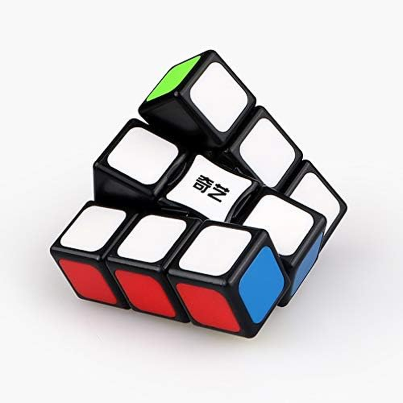 Cuberspeed Qiyi 1X3X3 Super Floppy Stickerless Magic Cube 3X3X1 Black Titles Version Speed Cube