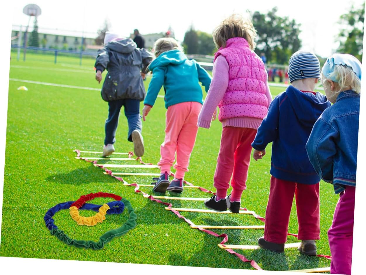 Generic Elastic Stretchy Band Dynamic Movement Rope for Outdoor Exercise Cooperative Game Supplies Colorful Stretchy Band for Classroom Group Activities image number 4