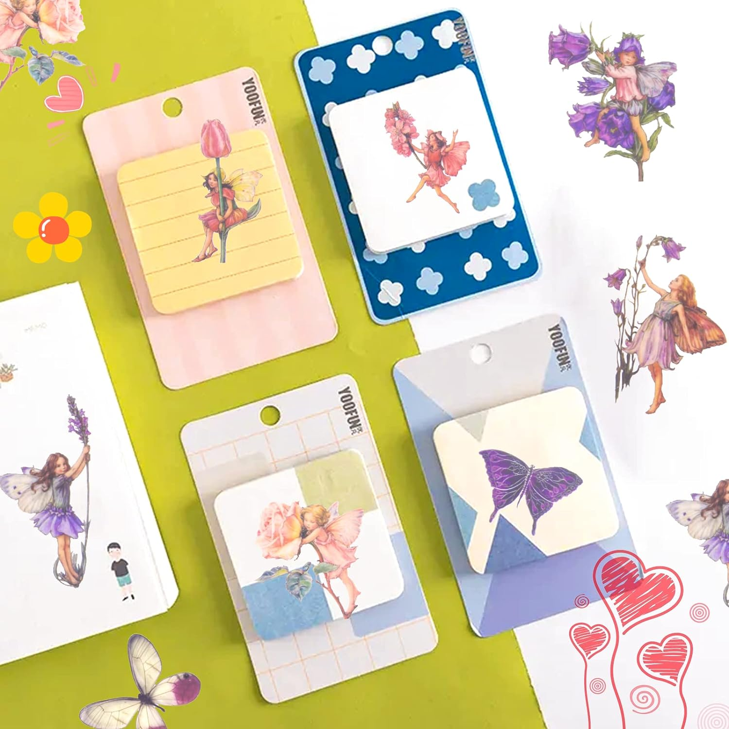90 Pieces Fairy Stickers for Scrapbook, Transparent Flower Fairy Patch for Scrapbooking Hand Ledger Phone Case Laptop Diary DIY Crafts image number 4
