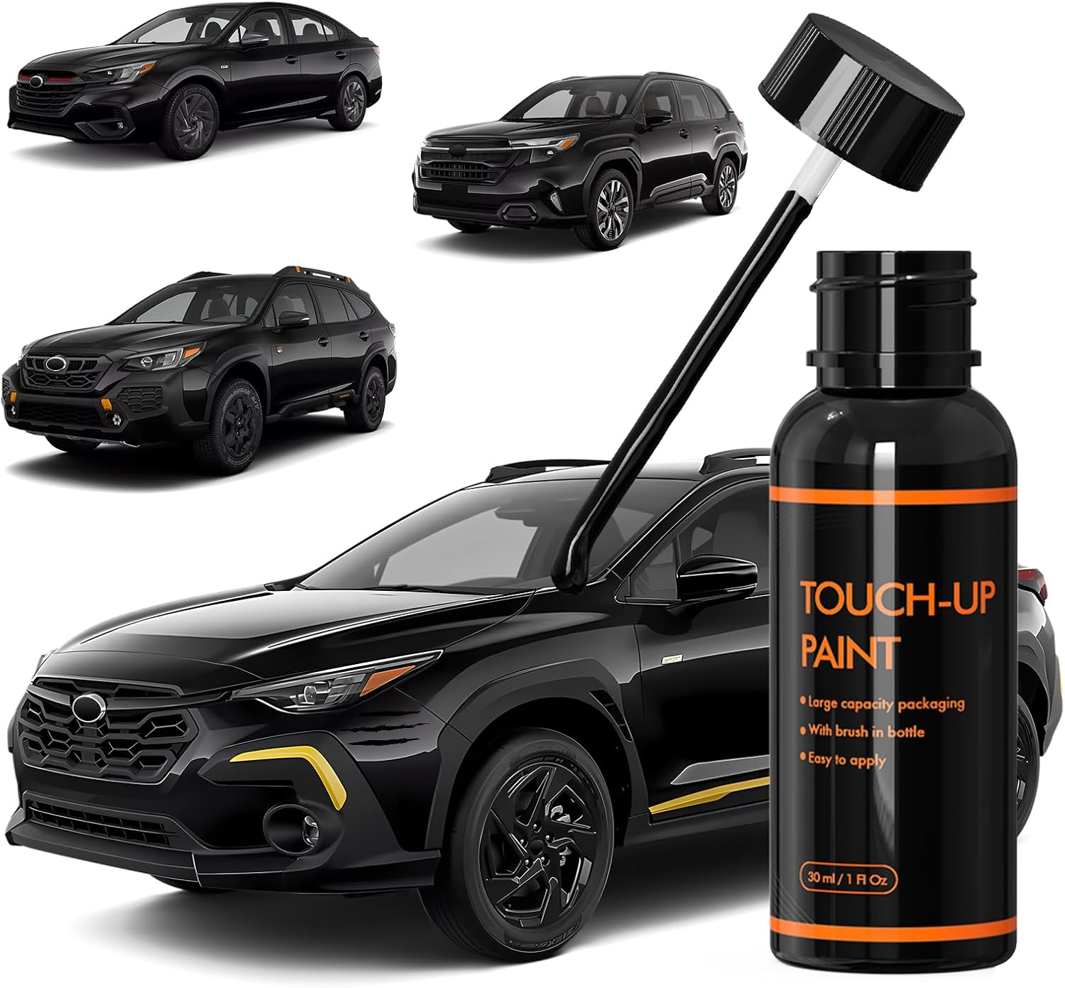 D4S Crystal Black Touch up Paint for Subaru, DIY Car Paint Scratch Repair Kit, Automotive Paint, Quick & Easy Fix Scratch Repair for Crosstrek/Outback/Forester/Ascent/Impreza image number 1