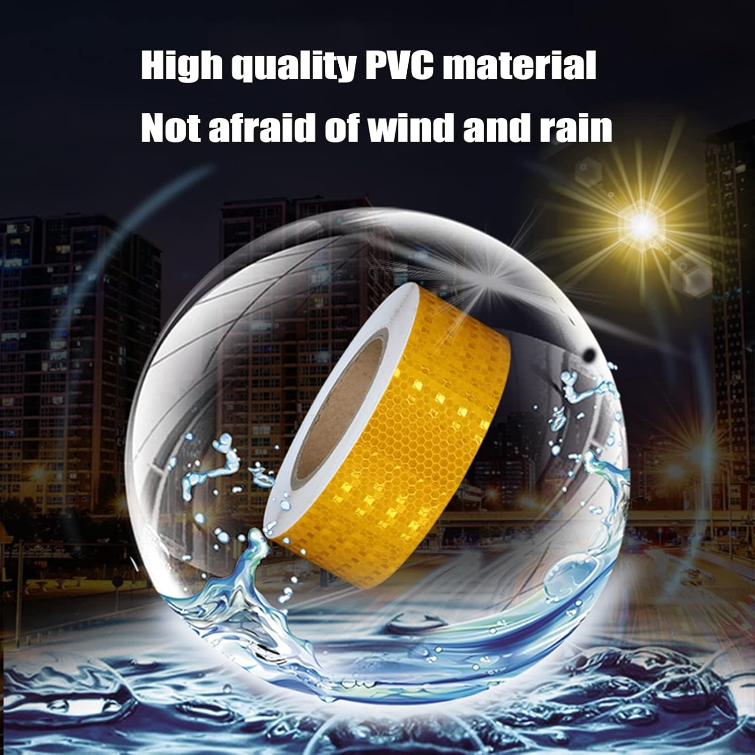 Reflective Tape Reflective Tape Warnig Tape Self-Adhesive High Intensity Reflective Sticker(Red) image number 3