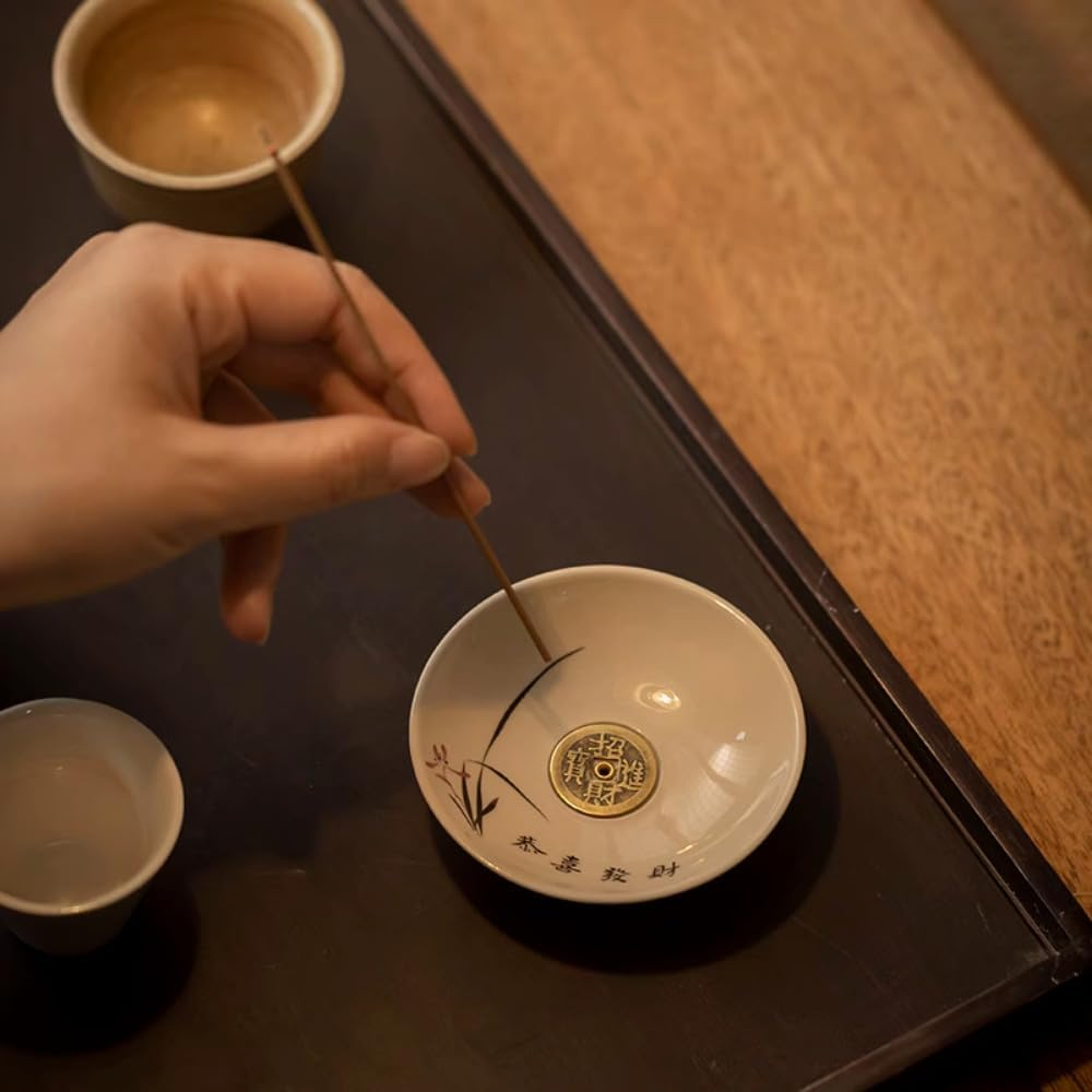 8.5Cm Mini Ceramic Thread Fragrance Insert Home Aromatherapy Stove Tea Room Creative Decoration image number 3