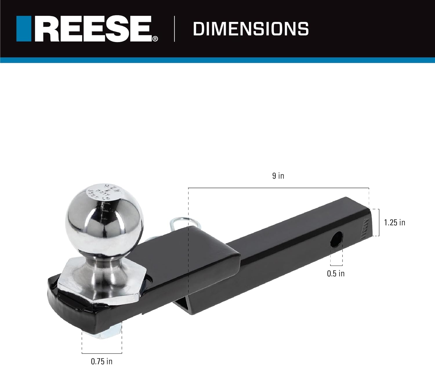 Reese Towpower 7043000 1-1/4" Class II Interlock Starter Kit, Black