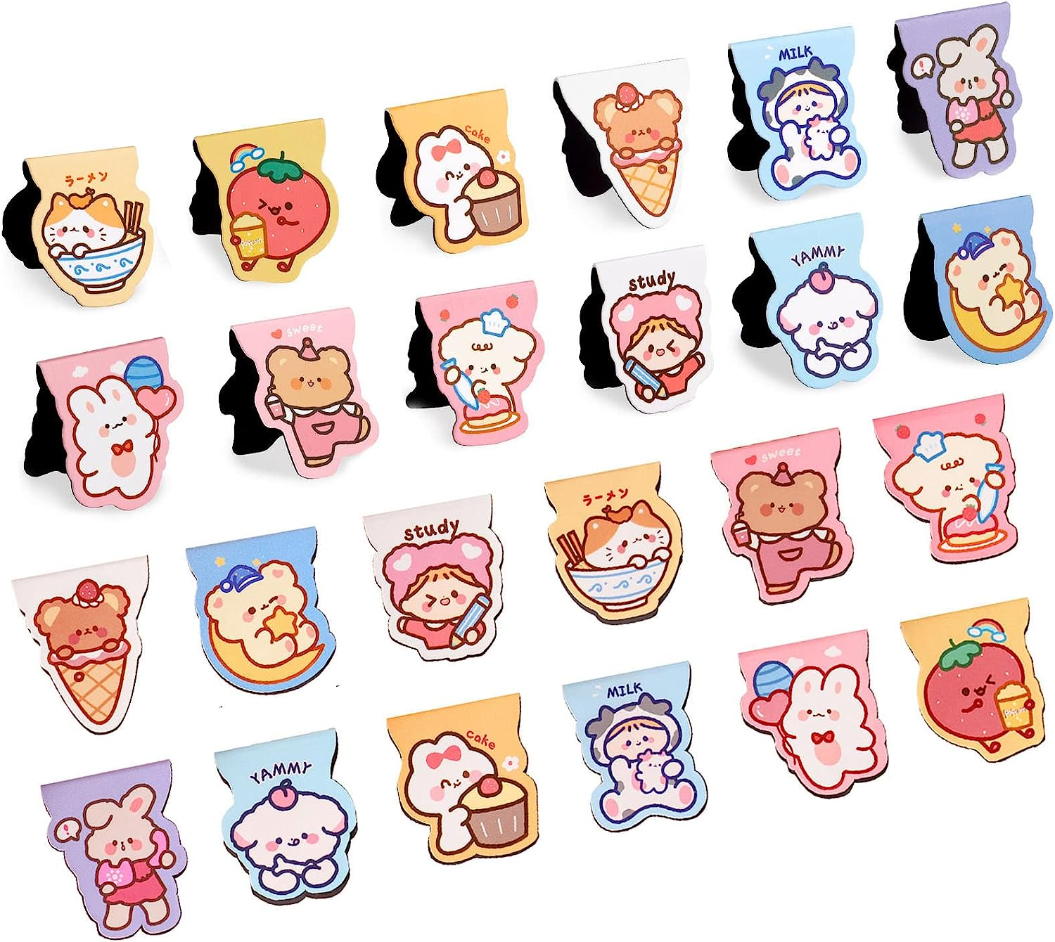 24PCS Magnetic Bookmarks for Kids, Cute Magnet Book Markers, Animals Book Mark, Bookmarks for Women, Page Clips Bookmark for Students Girls School Home Office Supplies image number 2