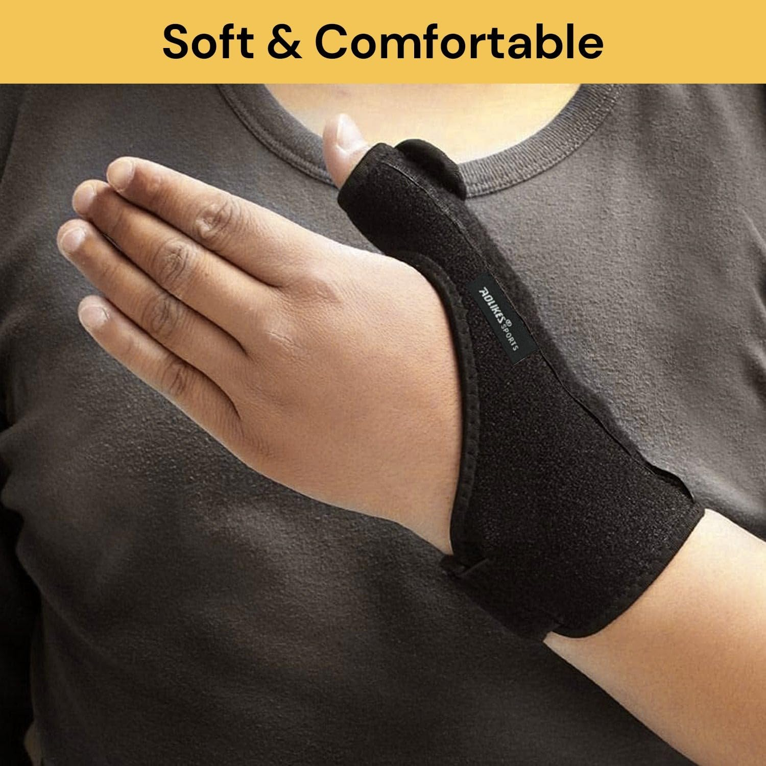 Thumb Splint Stabilizer, Wrist Support Brace for Arthritis & Sprained Pain Relief, De Quervain'S Tenosynovitis, Trigger Thumb Pain Relief for Men & Women (Right Hand) image number 4