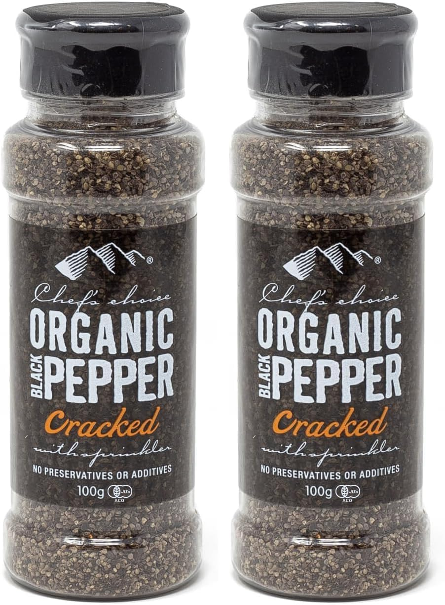 Chef'S Choice Organic Cracked Black Pepper in Shaker 100G image number 1