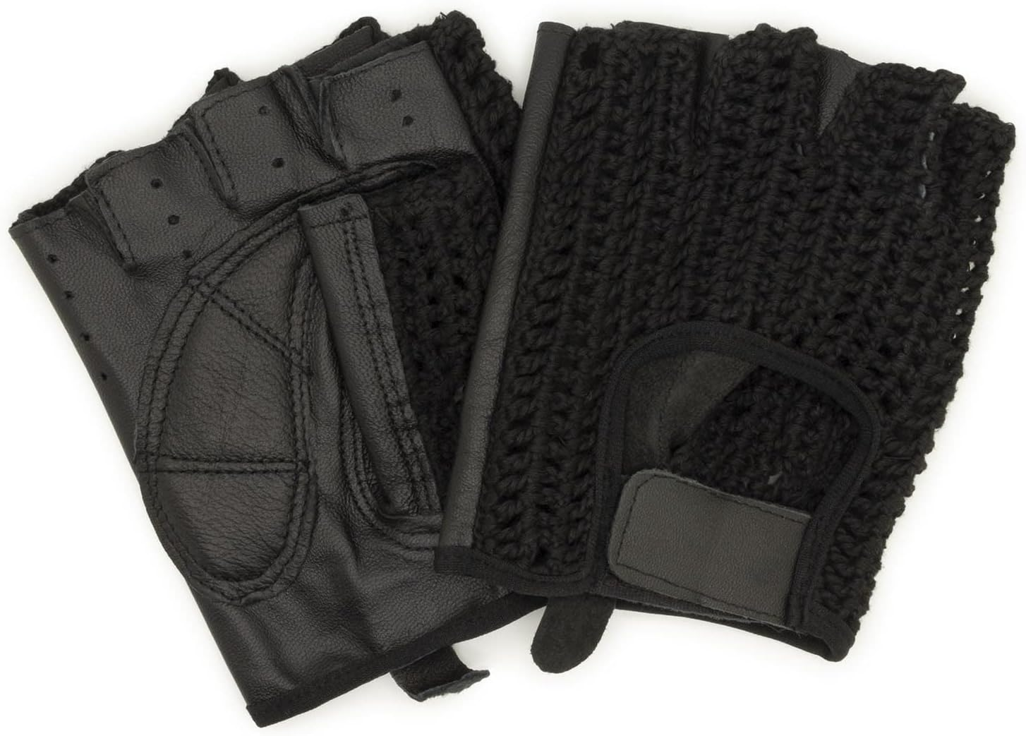 Adapter Universe Driver'S Gloves Retro Vintage Leather Fingerless Driving Gloves Bicycle