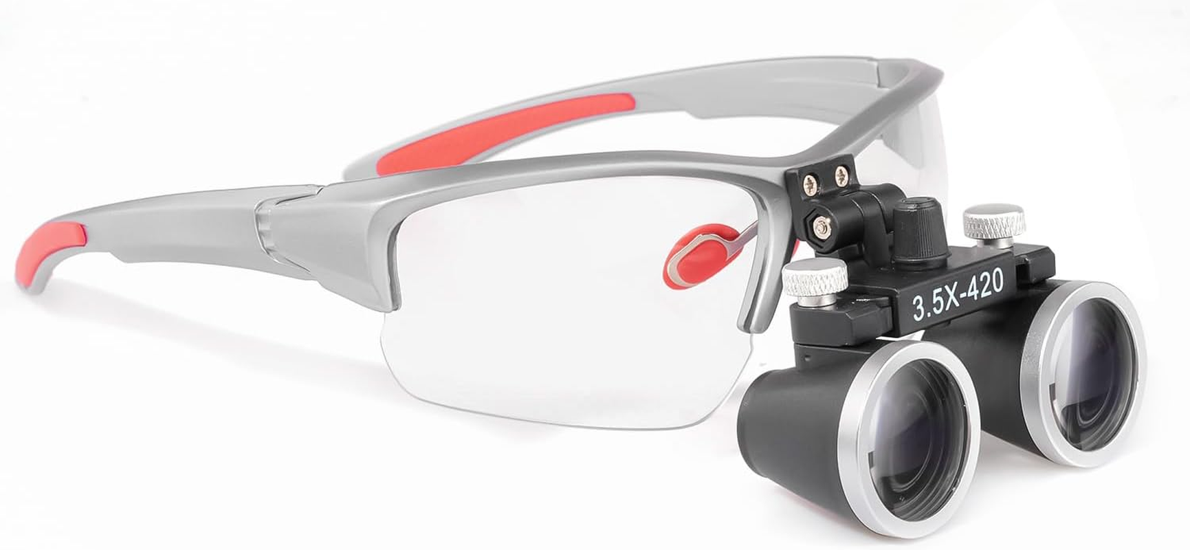 Loupes 2.5X 3.5X Magnification Binocular Magnifier Optical Glass Lens (3.5X, Silver) image number 4