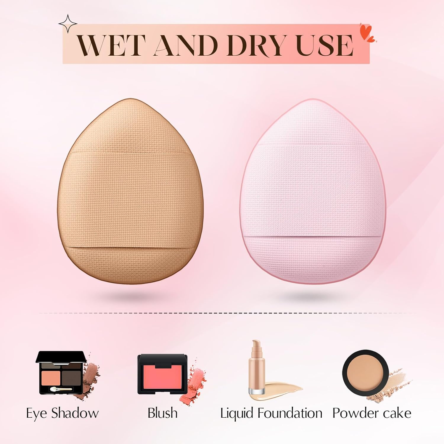 72 Pcs Finger Powder Puff Mini Makeup Sponge Soft Beauty Makeup Blender Puff for Foundation, Face Powder, under Eye Setting, Concealer, Repair Cream, Cosmetic Tool (Cute Colors) image number 3