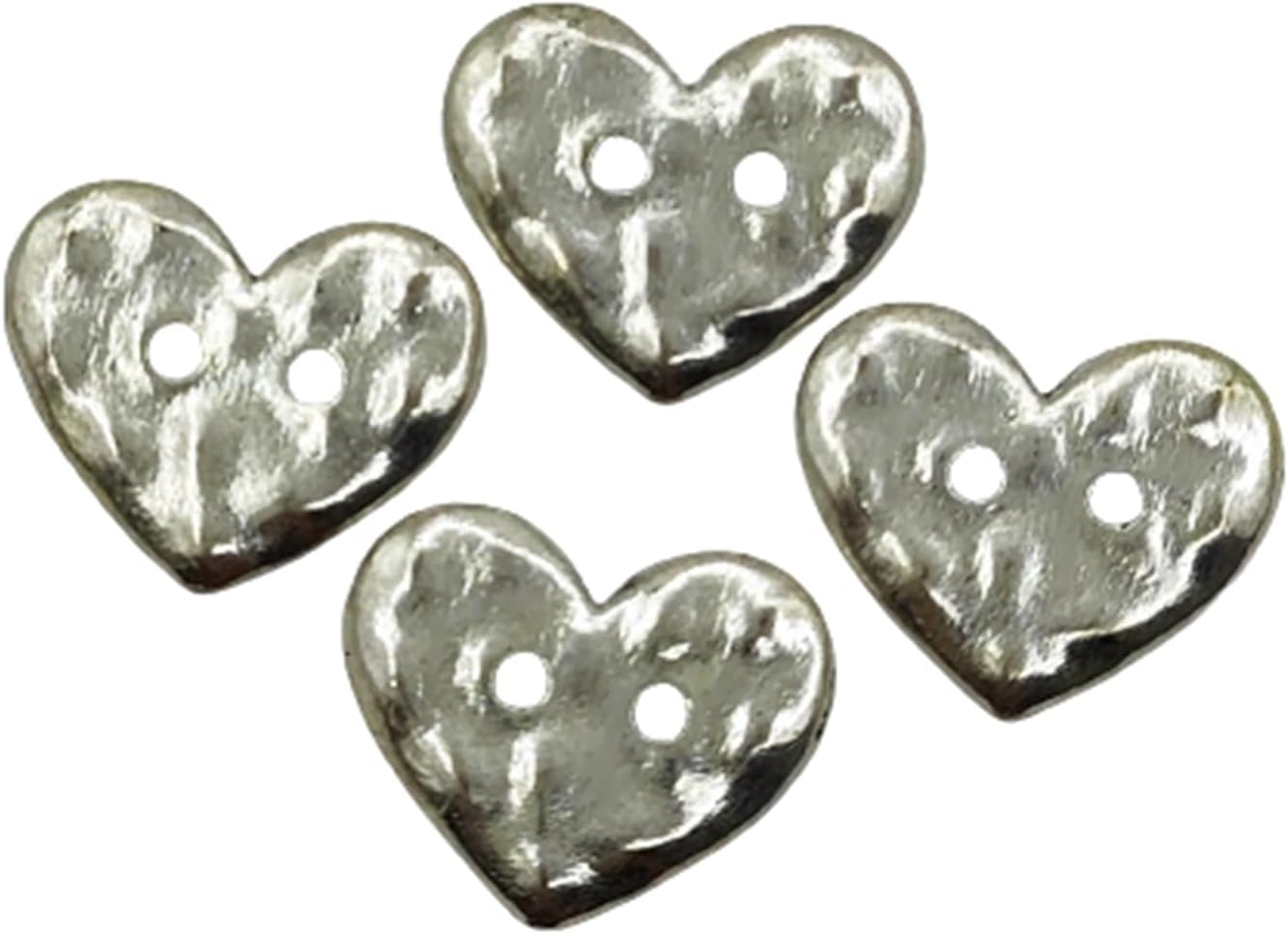 15Pcs Antiqued Bronze Metal Shank Buttons - round Antique Copper Painted Blue Heart Pattern for DIY Sewing Scrapbooking 18Mm