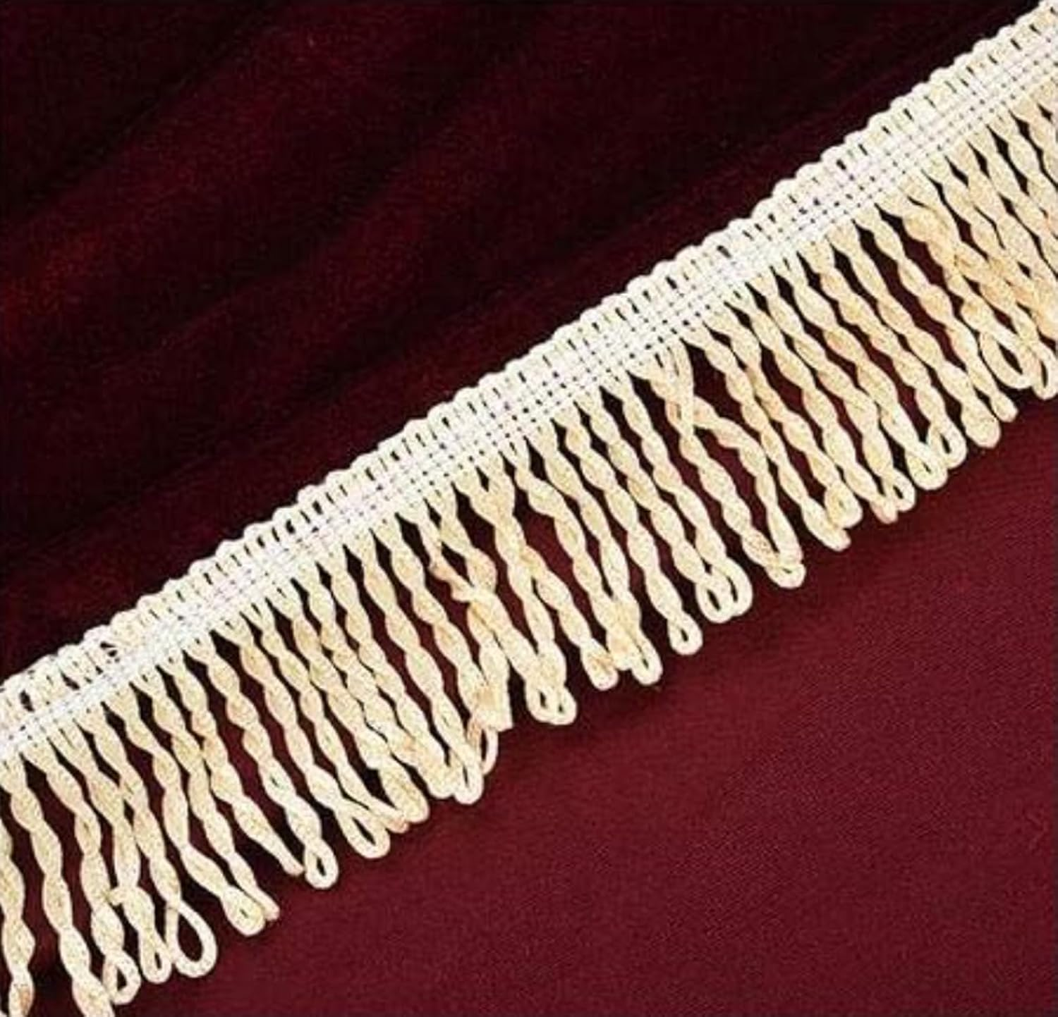 Luxury Velvet Upright Piano Half Cover, Beauties Factory Burgundy Red Dust Proof Protection with Tassels Fits Standard Upright Pianos image number 4