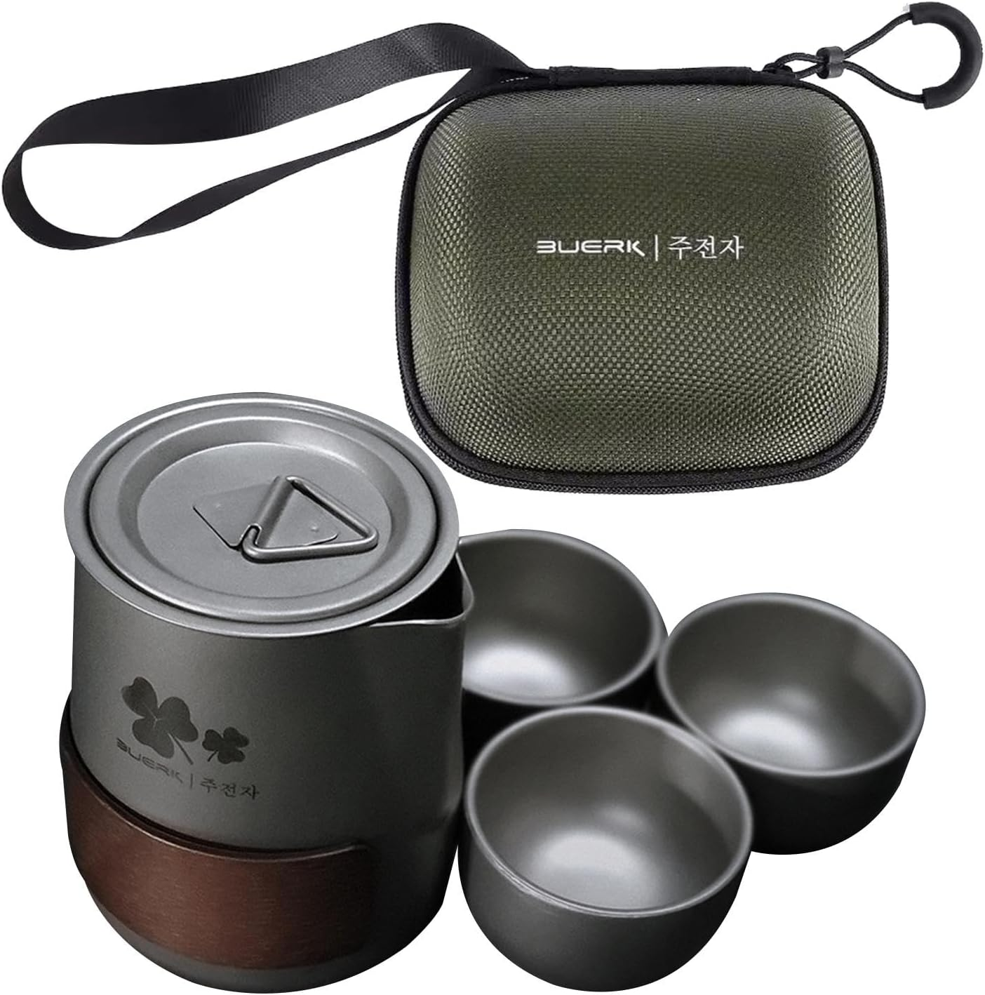 Stainless Steel Kettle Kit | Outdoor Camping Kettle | Handle Teapot, Large Diameter Camping Cookware Set Suitable and for Travel, Backpacking, Hiking, and Picnic image number 4