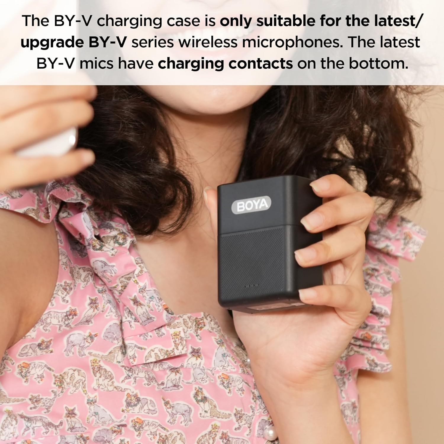 BOYA BY-V-CC Wireless Microphone Charging Case,Portable Charging Box for the Latest By-V Series,Compatible with the Upgrade BY-V2/BY-V1/BY-V20/BY-V10