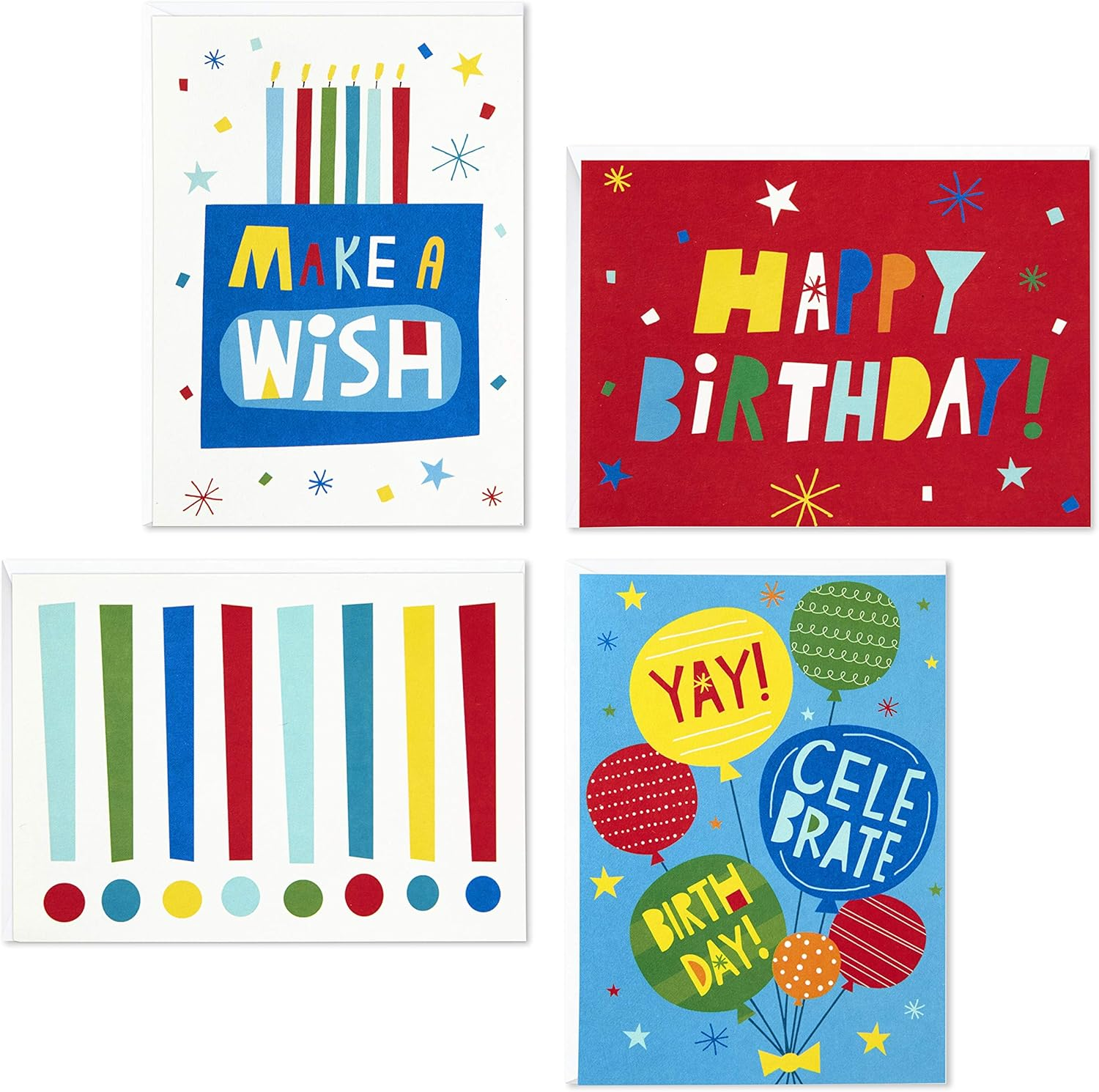 Hallmark Birthday Cards Assortment, Happy Cake Day (48 Cards with Envelopes)