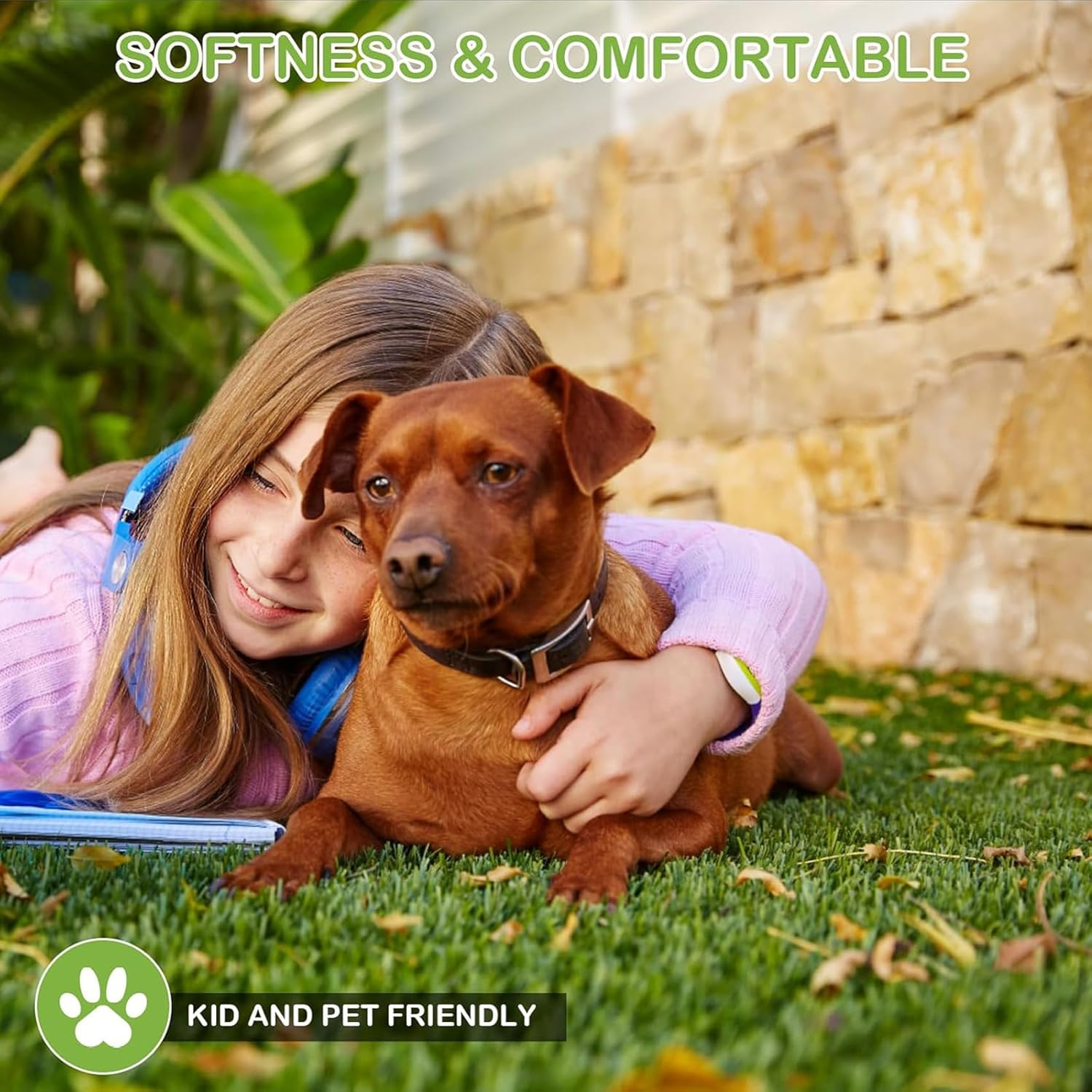 Artificial Grass Turf Carpet, Synthetic Dog Grass Rug Mat for Outdoor Indoor Garden Lawn Balcony Backyard Patio Landscape Balcony, 300 * 100 * 2.5Cm Green image number 5