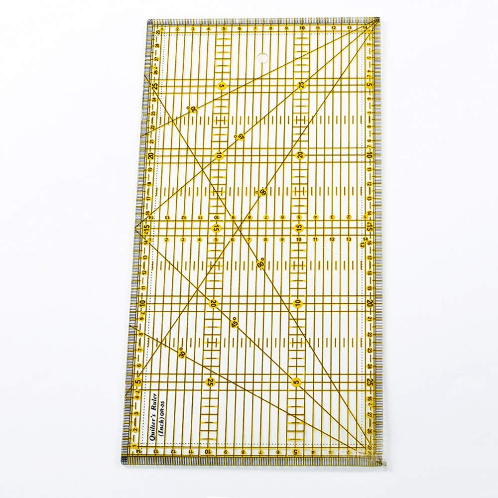 Multi-Purpose Quilting Ruler for Patchwork, DIY Garment Design, Sewing & Crafts - Double Colored Grid Lines Template, 15 Cm X 30 Cm image number 4