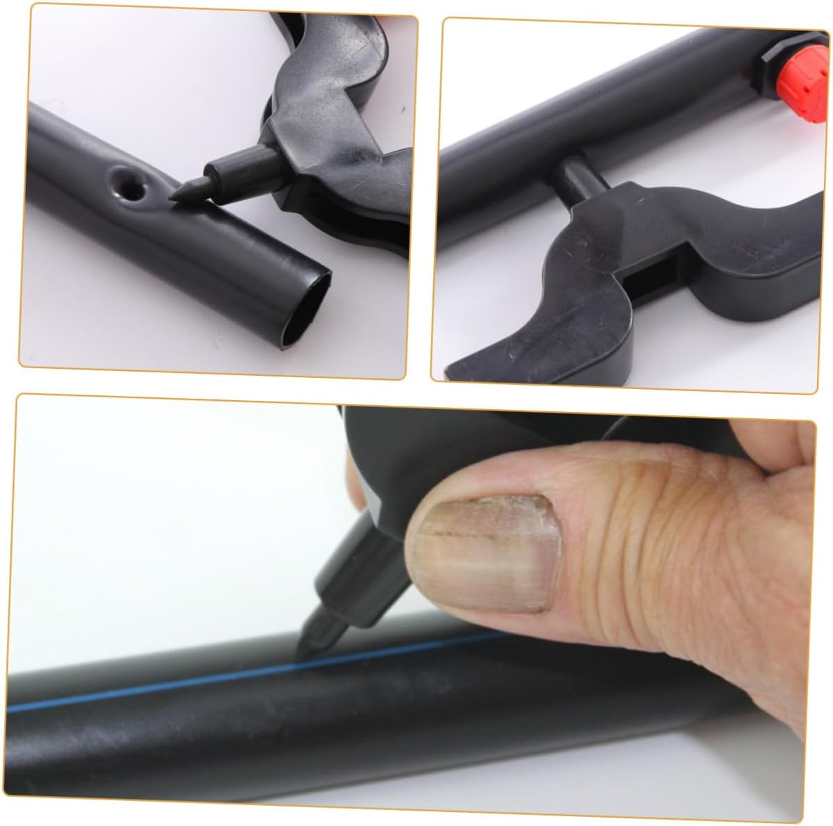 8Pcs Drip Irrigation Hole Punch Tools Gardening Fitting Insertion Tool Plastic Puncher Set for Automatic System Irrigation Tube Installation in Lawn and Garden image number 3