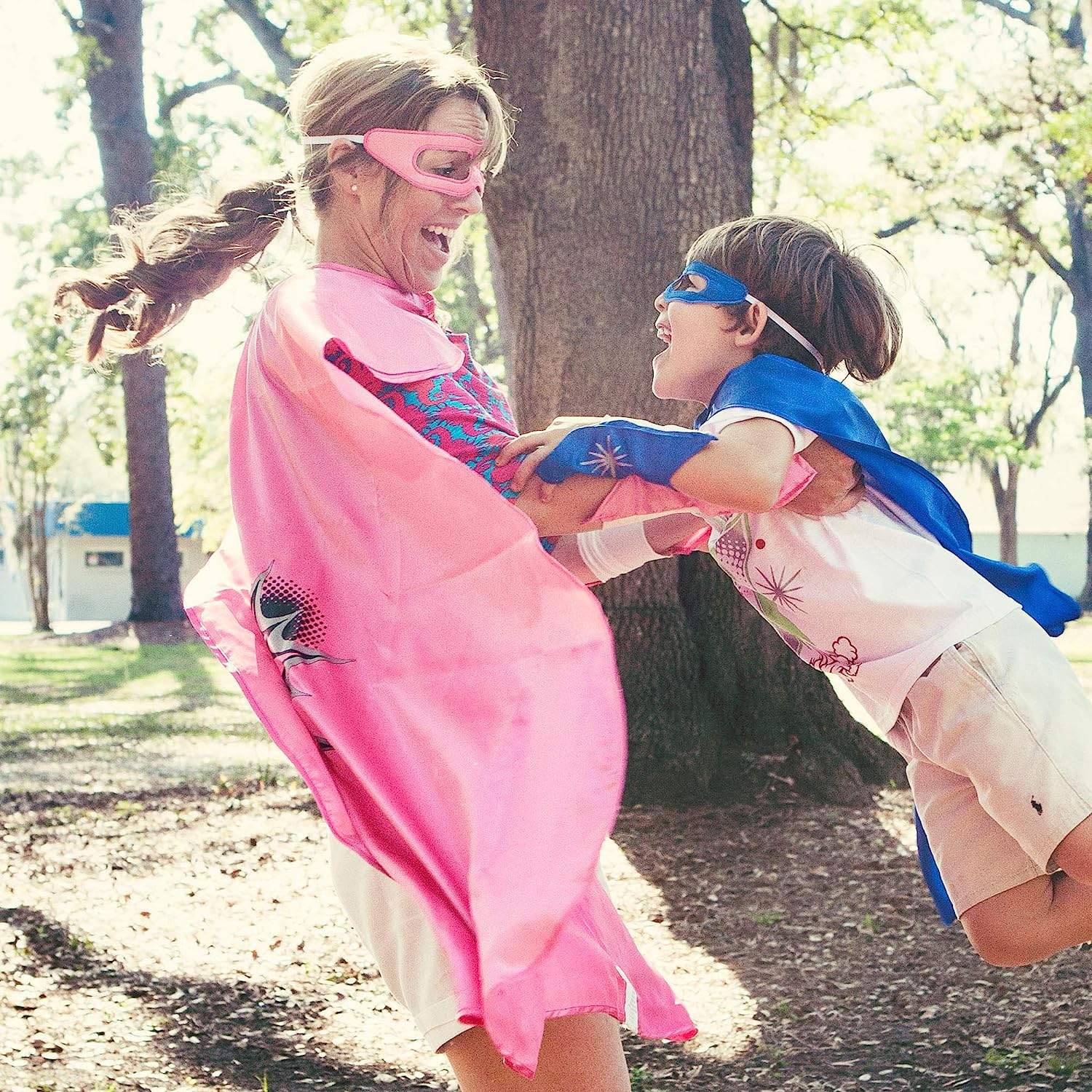 Everfan Men'S Polyester Satin Superhero Cape (38" LX48 W, Navy Blue) - Blue image number 7